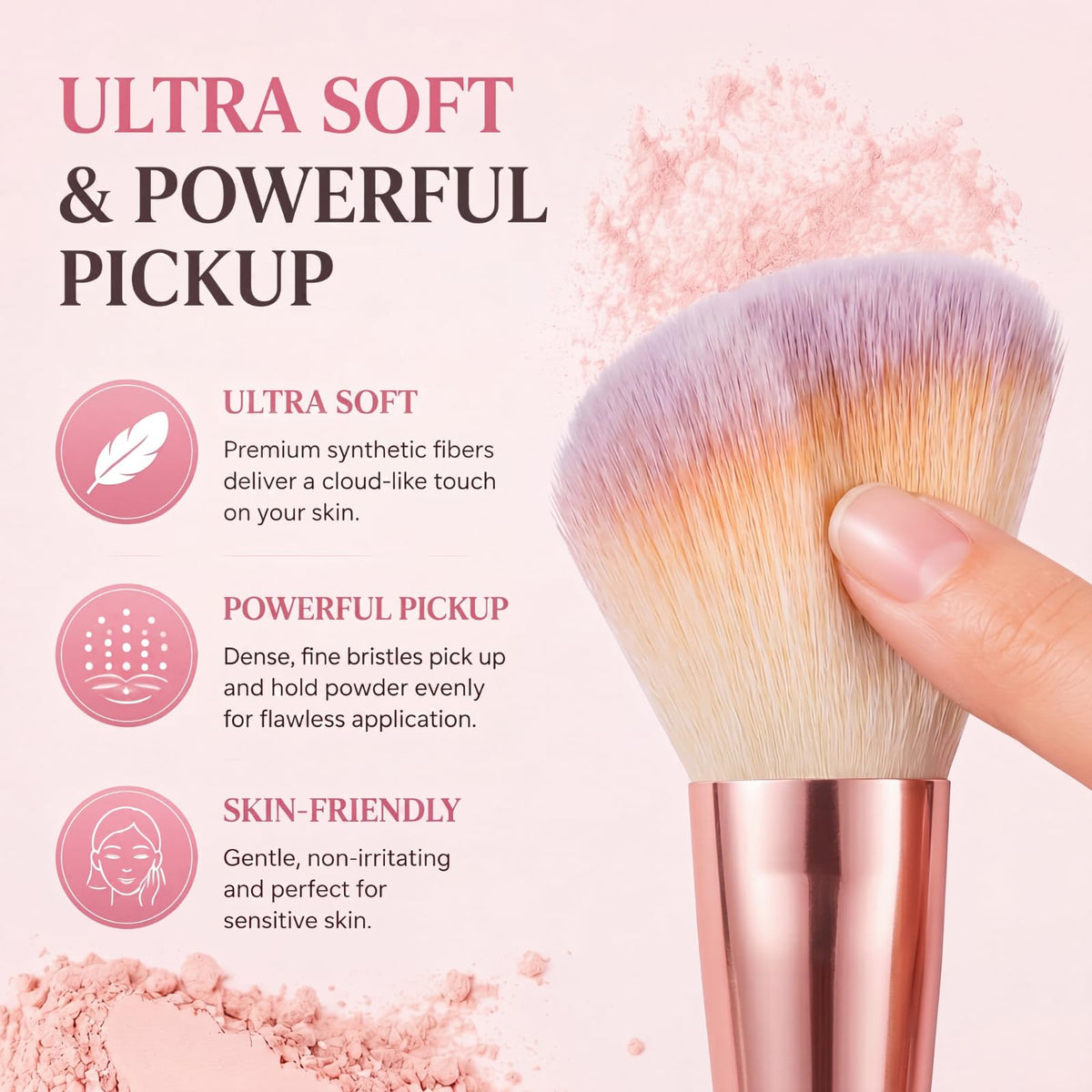 72 Pcs Pink Makeup Brushes Set Professional Makeup Kit for - Ferrochef Official Imagery - 4