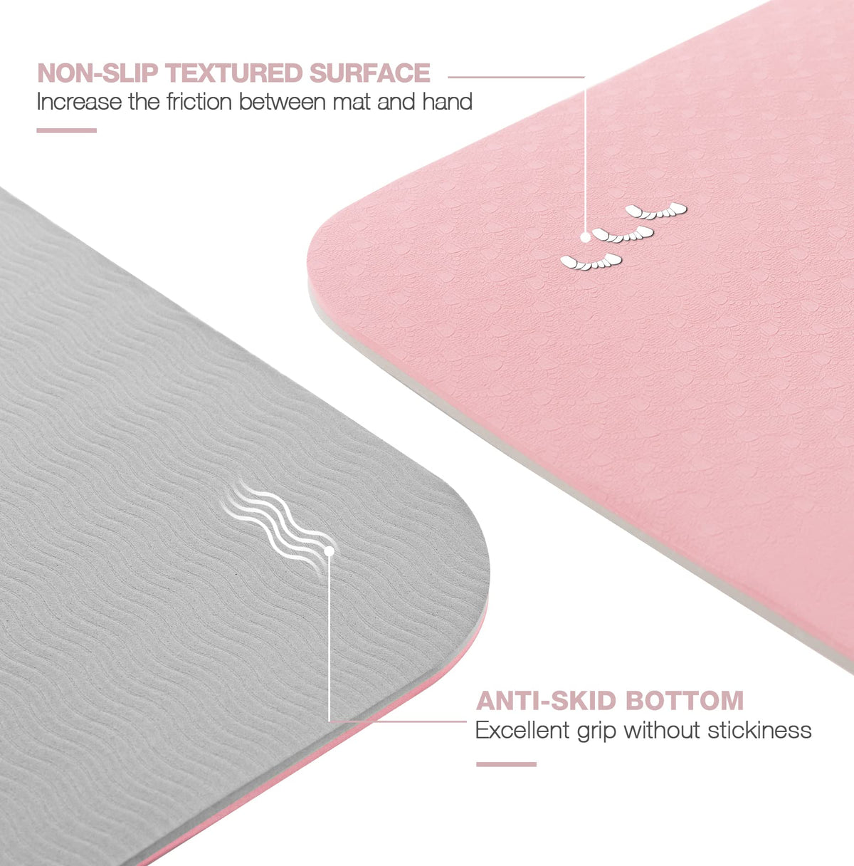 Yoga Mat Non Slip Pilates Fitness Mats Eco Friendly Anti - UMINEUX Official Imagery - 3