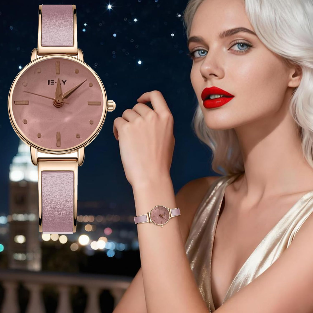 4 Pack Watches for Women Vintage Dress Analog Quartz Ladies - dayutech Official Imagery - 6