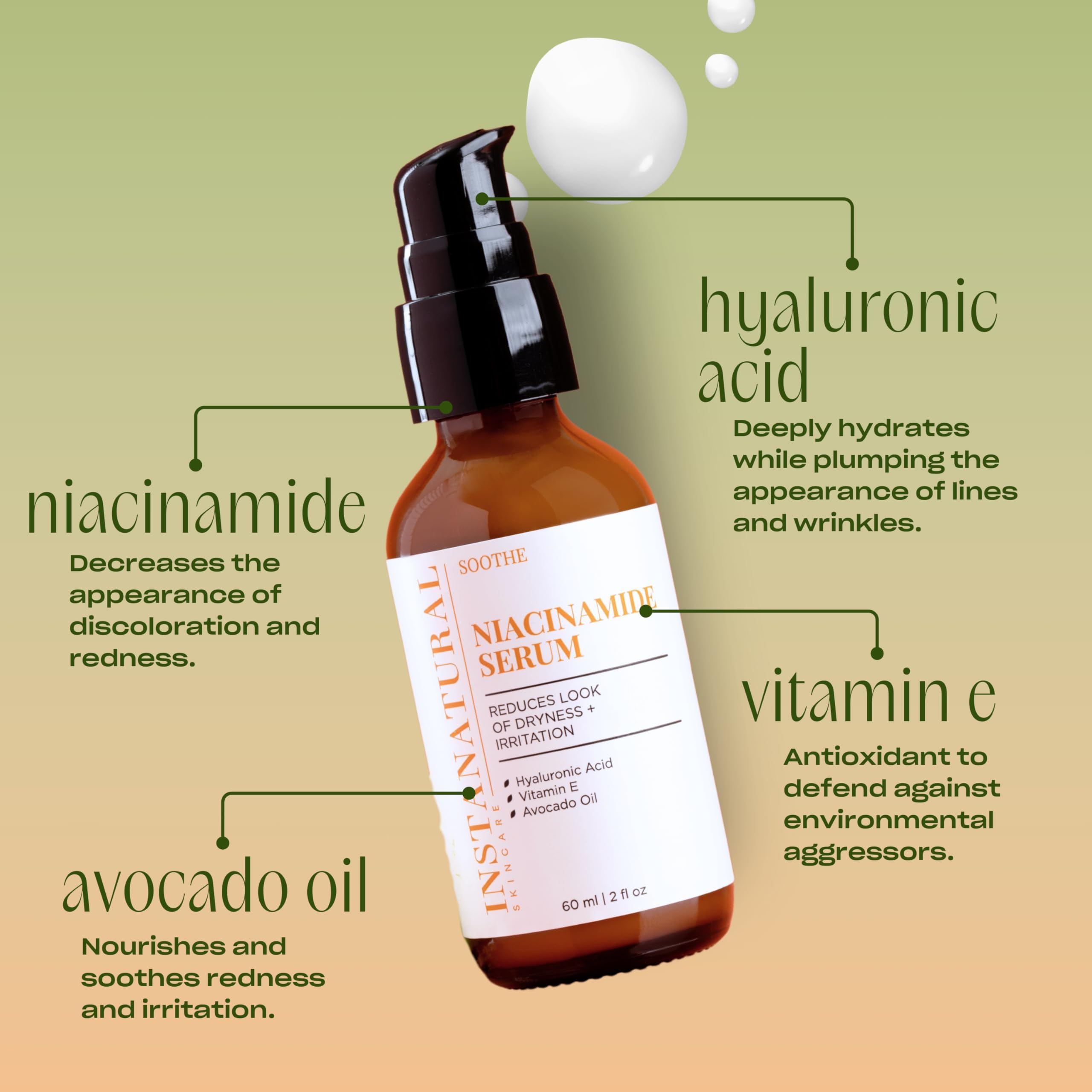InstaNatural Niacinamide Face Serum, Hydrates, Soothes, Reduces Irritation, - InstaNatural Official Product View 4
