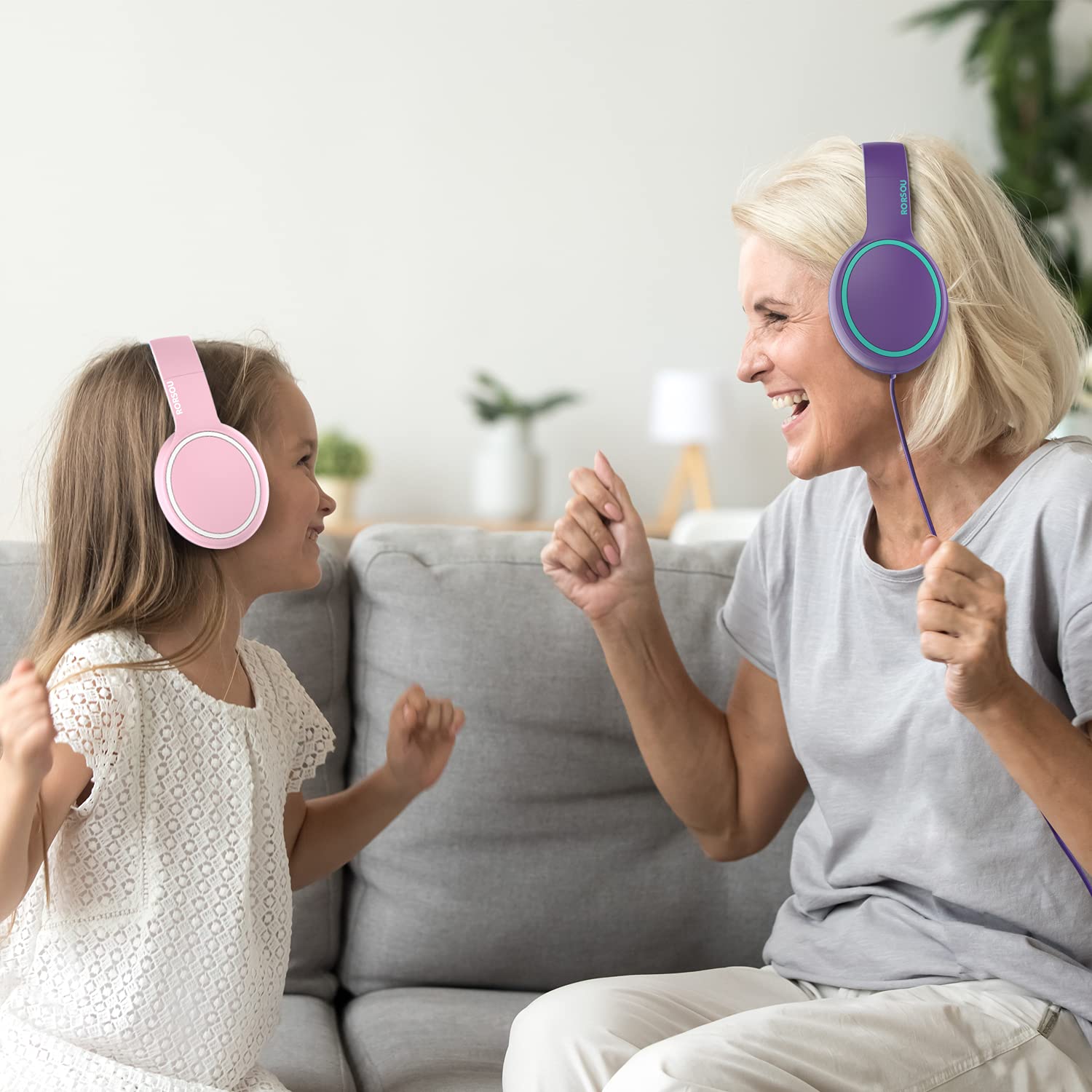 RORSOU R10 Over-Ear Headphones with Microphone, Lightweight Foldi - RORSOU Official Product View 7