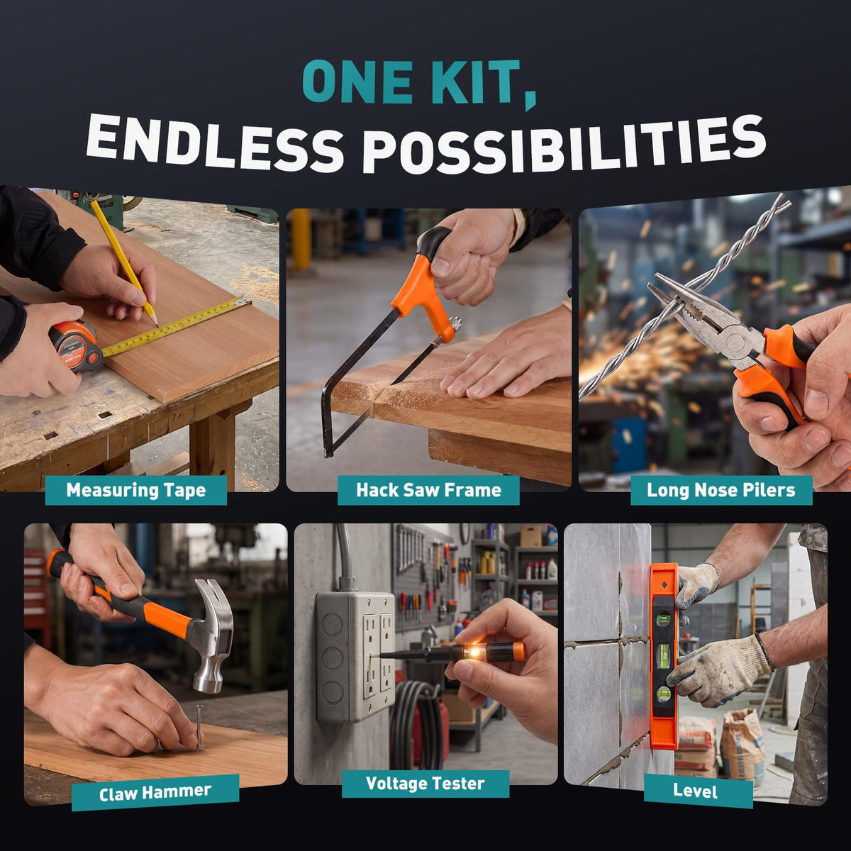 OLIXIS 330 Piece Home Repair Tool Kit with Pull Out Drawer - OLIXIS Official Imagery - 6
