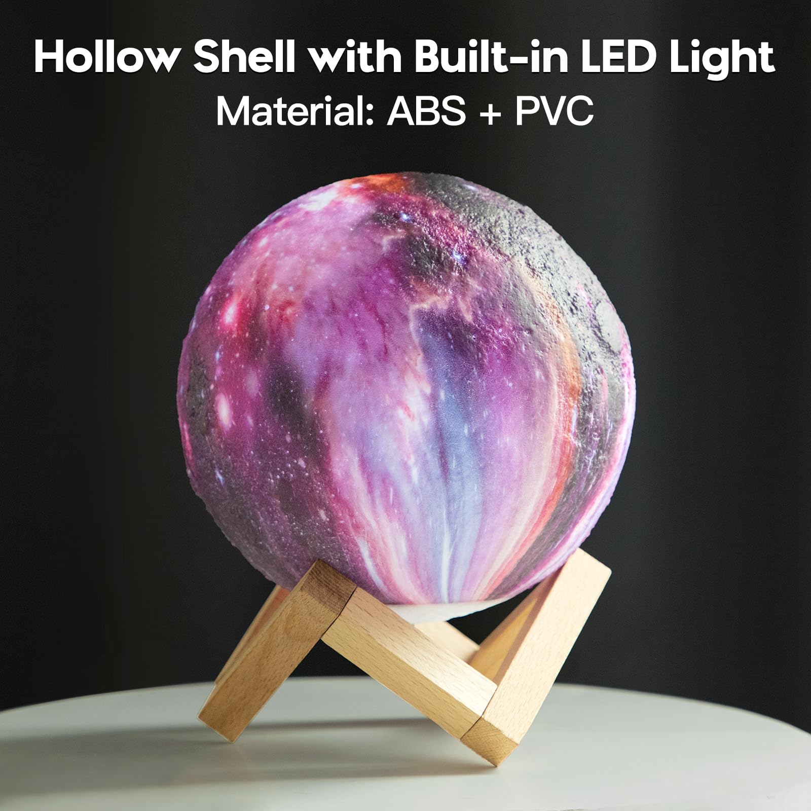 BRIGHTWORLD Moon Lamp Galaxy Lamp 5.9 inch 16 Colors LED 3D Moon - BRIGHTWORLD Official Product View 6