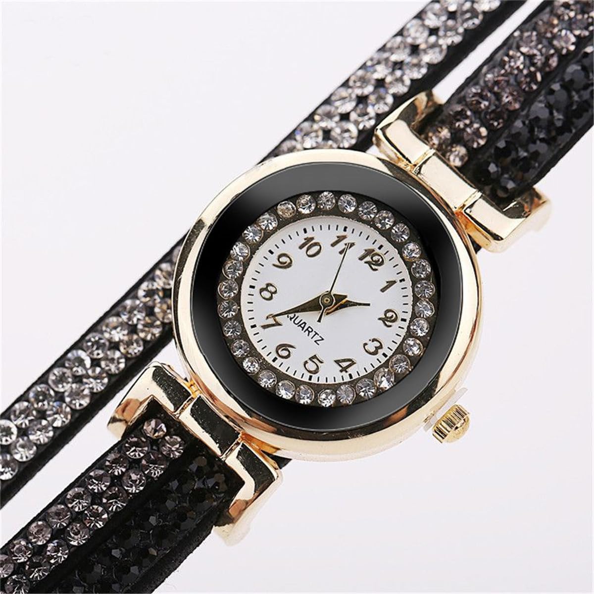 Women Ladies Wholesale 6 Pack Diamond Watch Set Lot Leather - CdyBox Official Imagery - 3