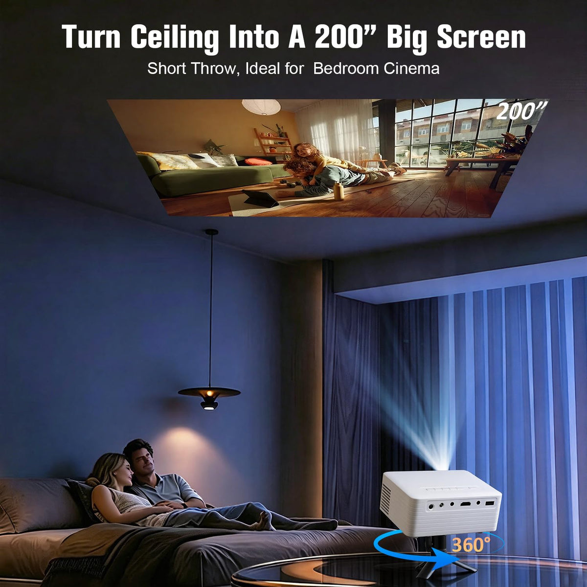 Mini Projector for iPhone 1080P Support Portable Movie - Polaring Official Imagery - 4