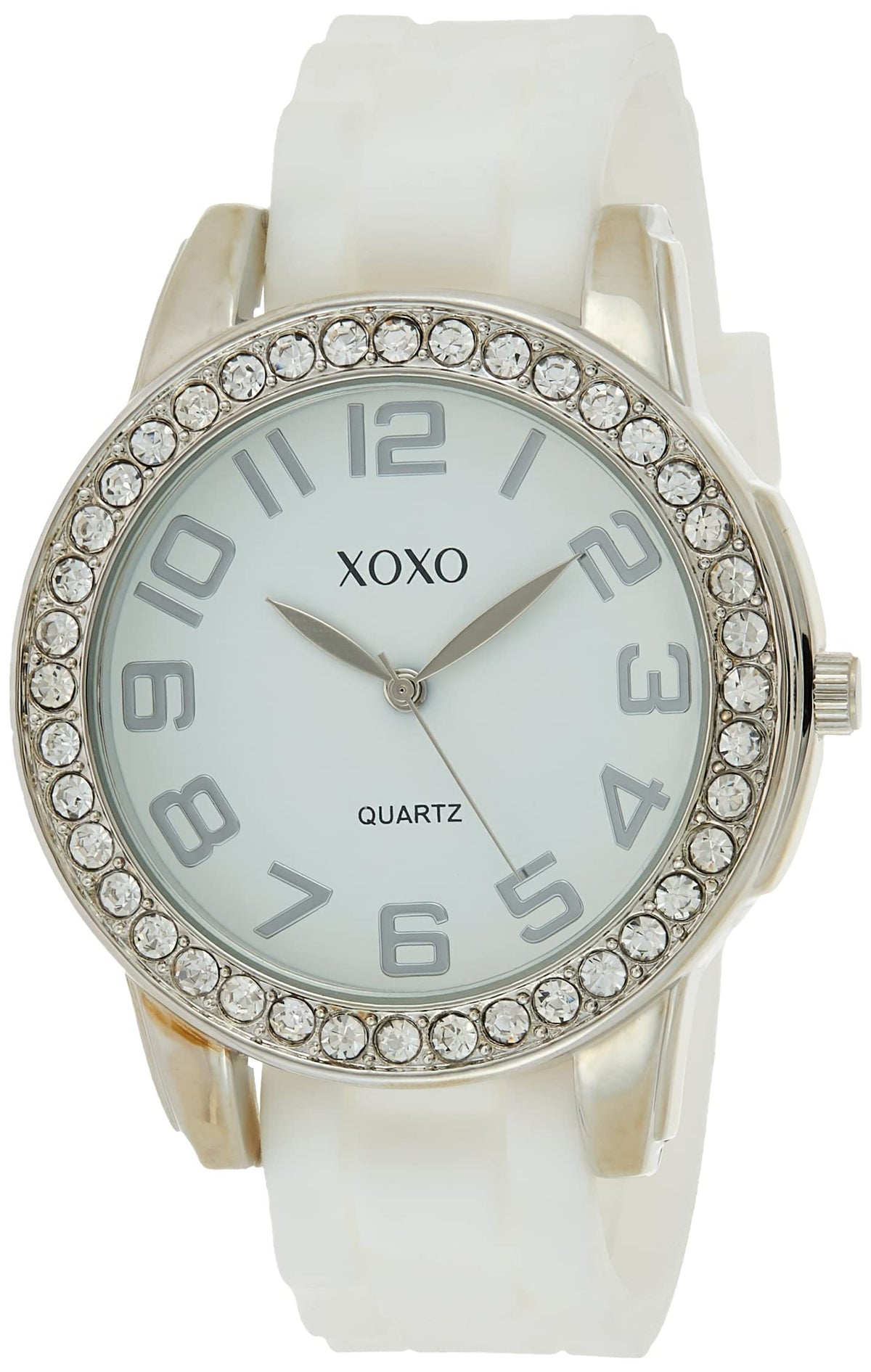 XOXO Women s Silver Tone Analog Watch with Crystal Accent - Accutime Official Imagery - 5