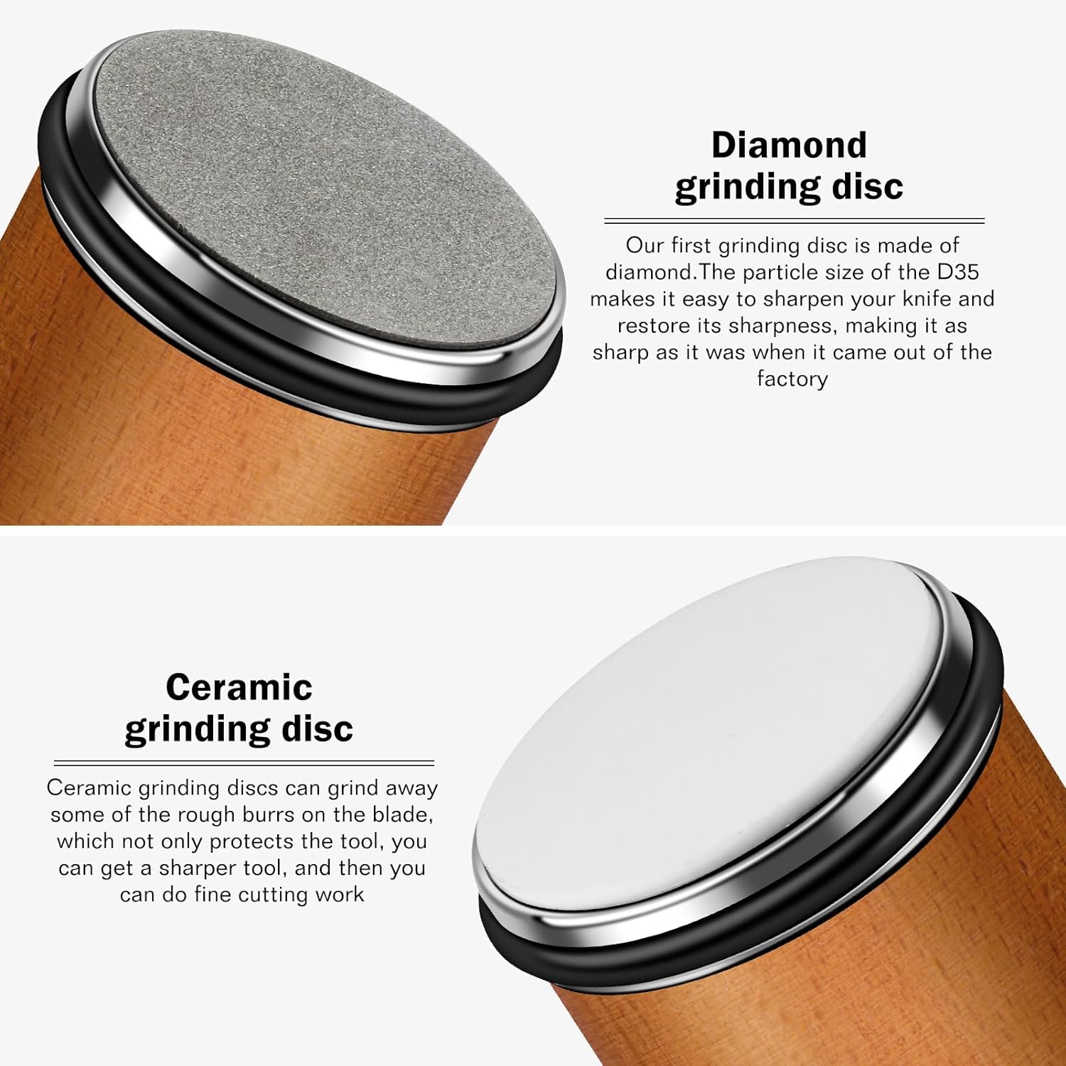 AIERLIAN rolling knife sharpener kit with diamond abrasive blades, designed for easy and effective kitchen knife sharpening.