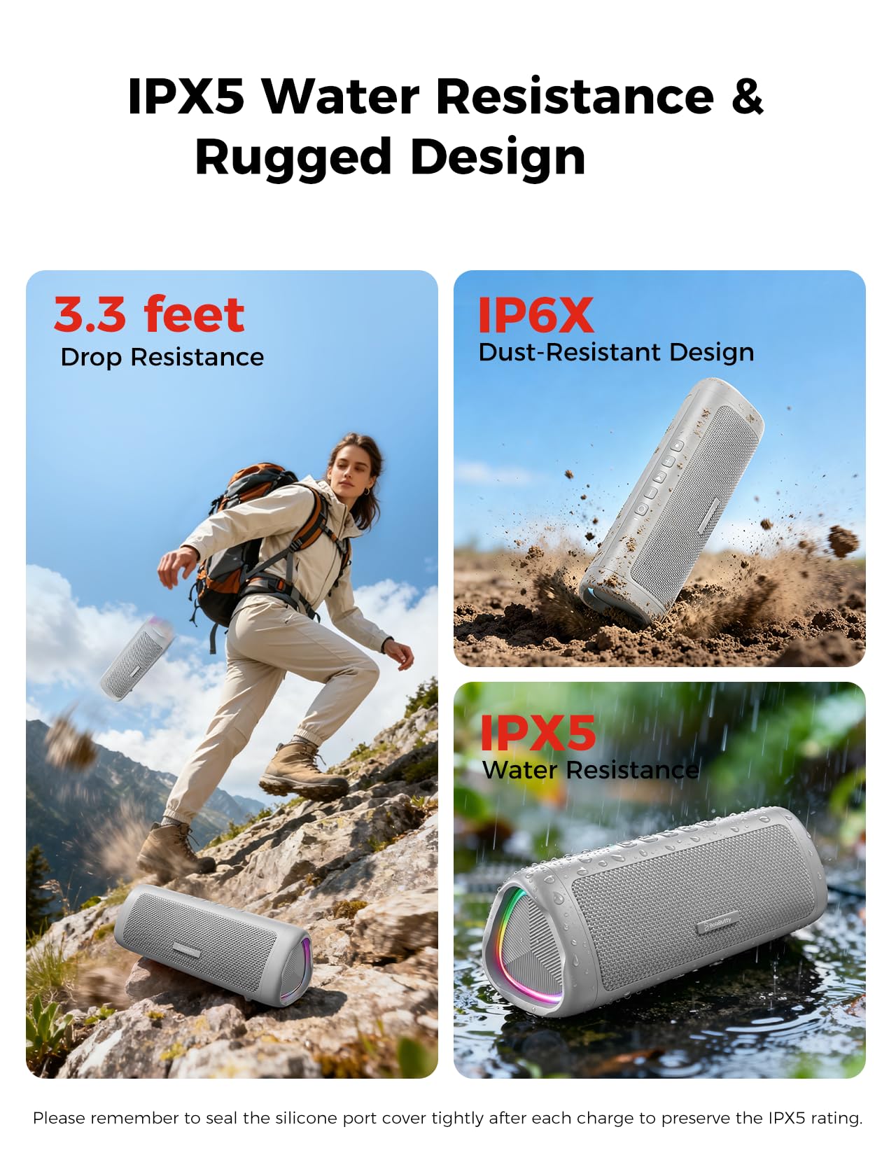 BolaButty Bluetooth Speaker, 20W HD Sound, Portable Wireless, IPX by BolaButty - Angle View 4