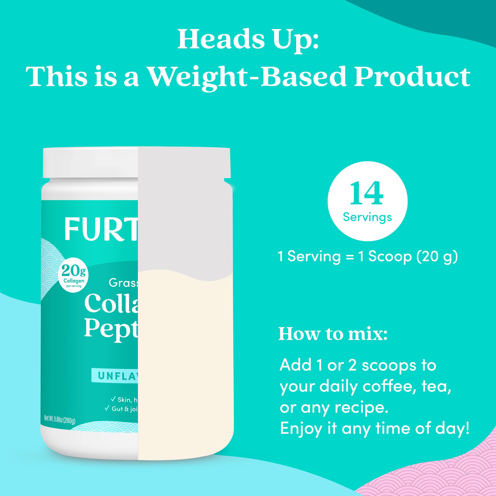 Further Food Unflavored Collagen Peptides Powder 100 Grass - Further Food Official Imagery - 8
