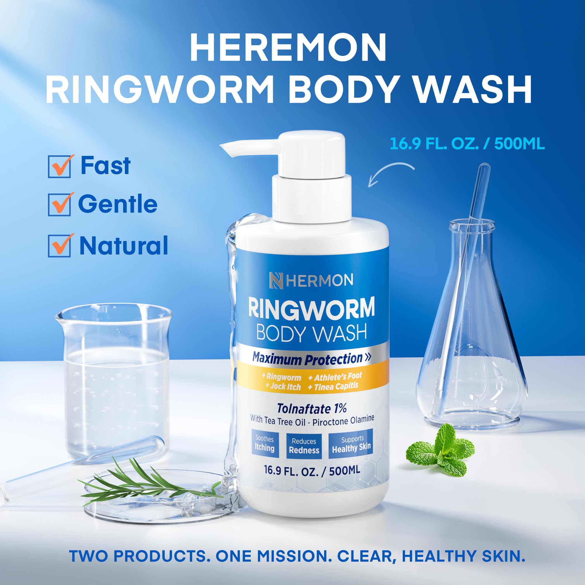 Hermon Antifungal Body Wash 1% Tolnaftate & Tea Tree Oil 500ml