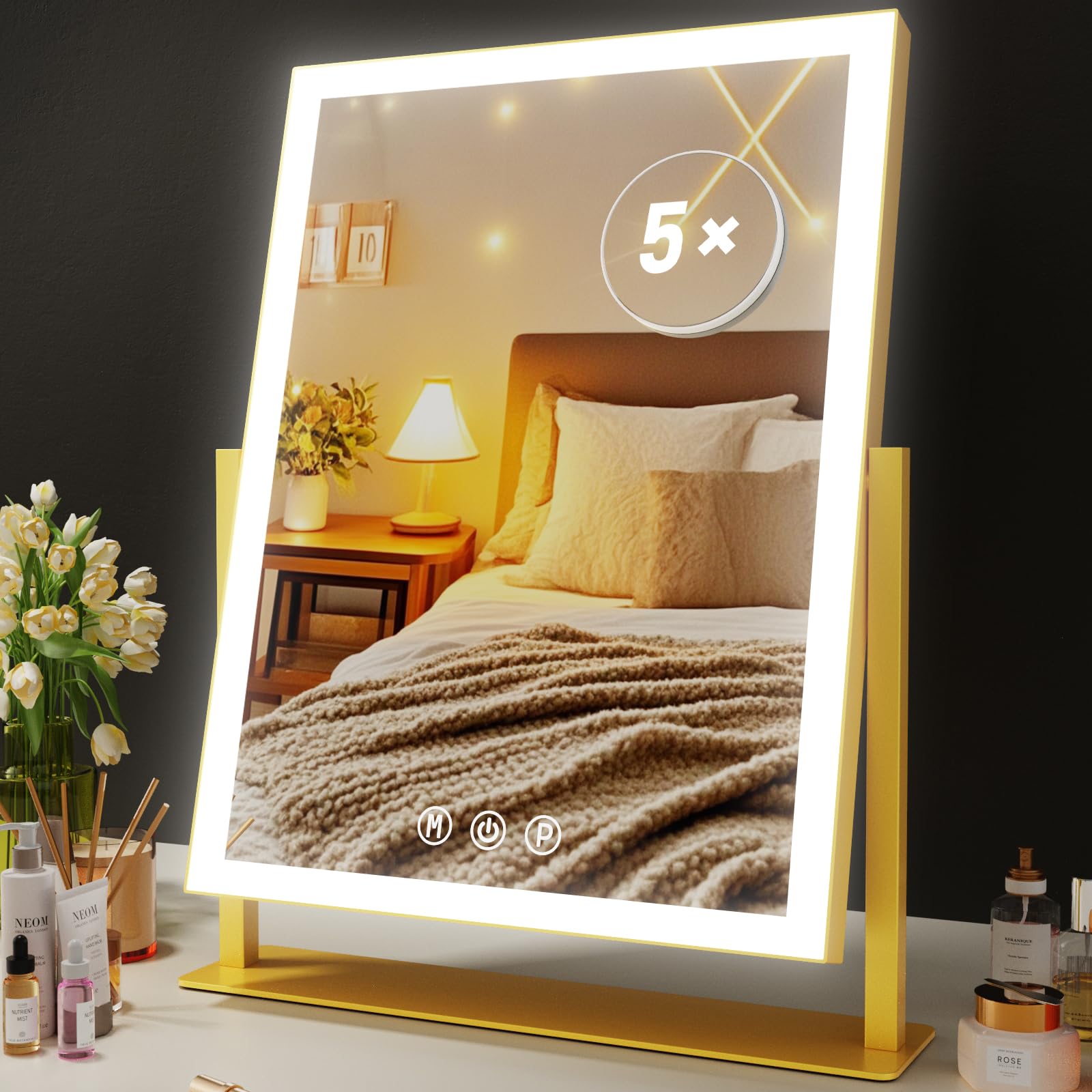 Gvnkvn Vanity Mirror with Lights, 17.3’’ LED Makeup Mirror Detach - Gvnkvn Official Product View 10