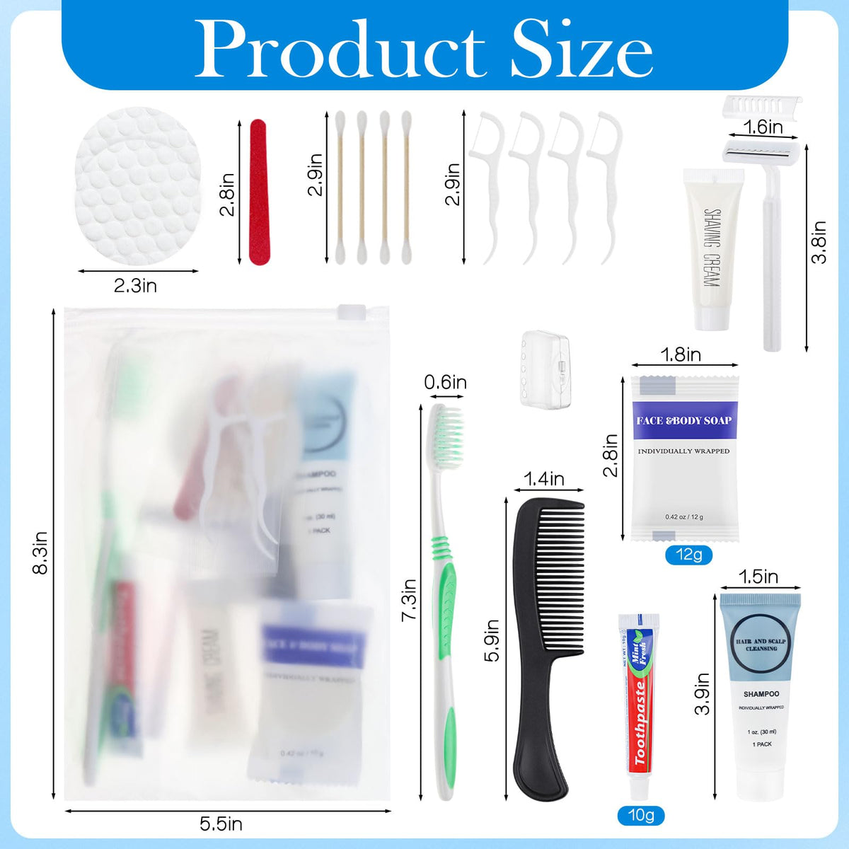 Travel Size Toiletries Bulk Homeless for Hygiene kits - Zhjianup Official Imagery - 3