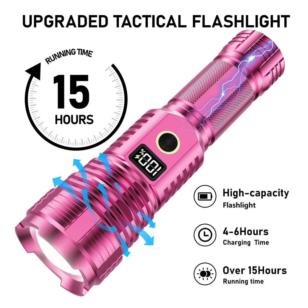 Rechargeable Flashlights High Lumens 100000LM LED Super - CHILDBOT Official Imagery - 5