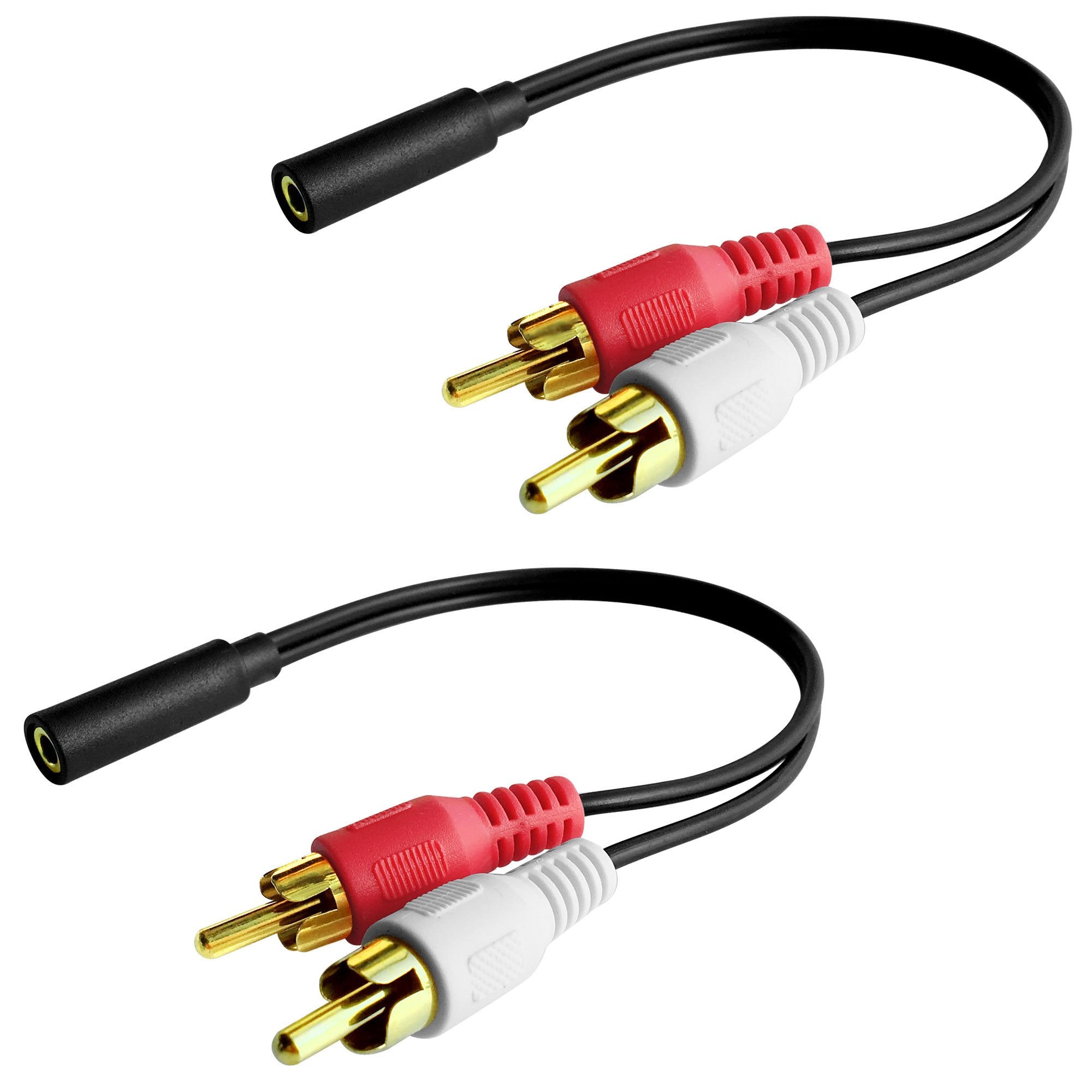 Posdou Y Connector Audio Cable 3.5mm Audio Female to 2 RCA Male S by Posdou - Angle View 4