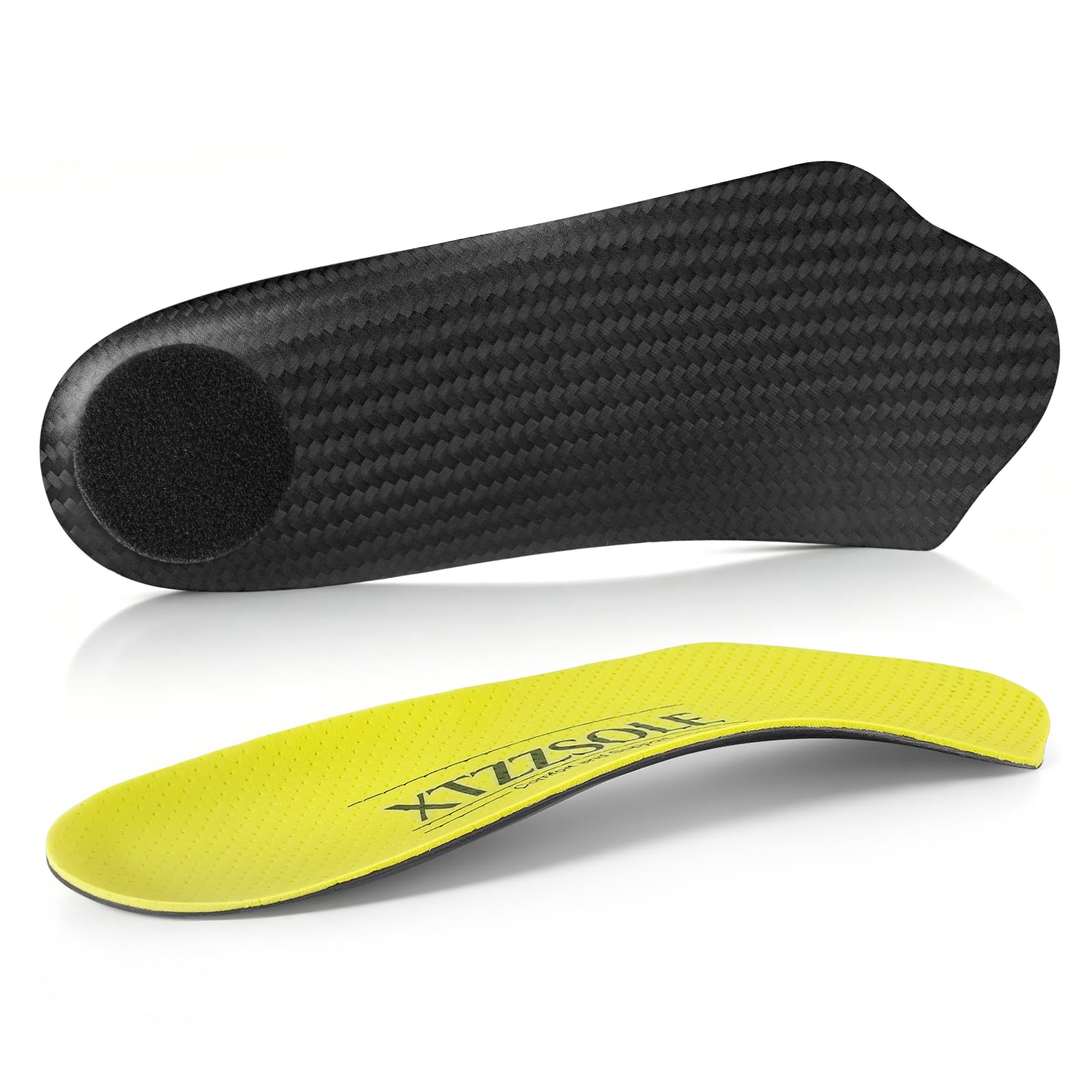 XTZZSOLE Carbon Fiber Arch Support Insoles 3/4 Length