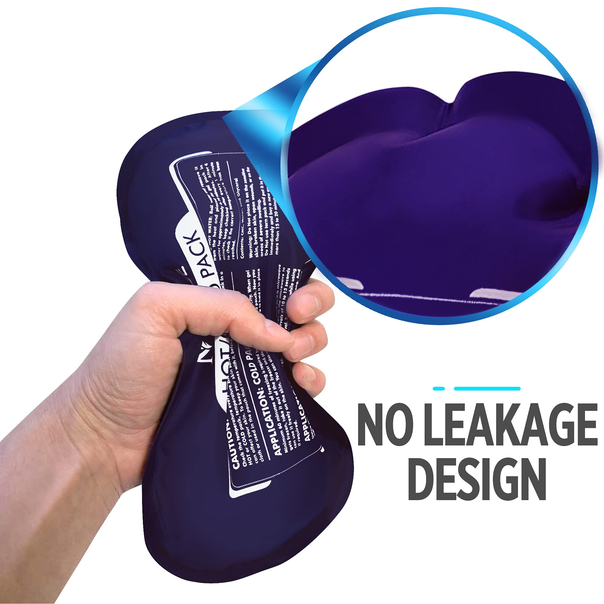 MEDVICE Reusable Hot & Cold Ice Packs for Injuries, 3-Piece Set