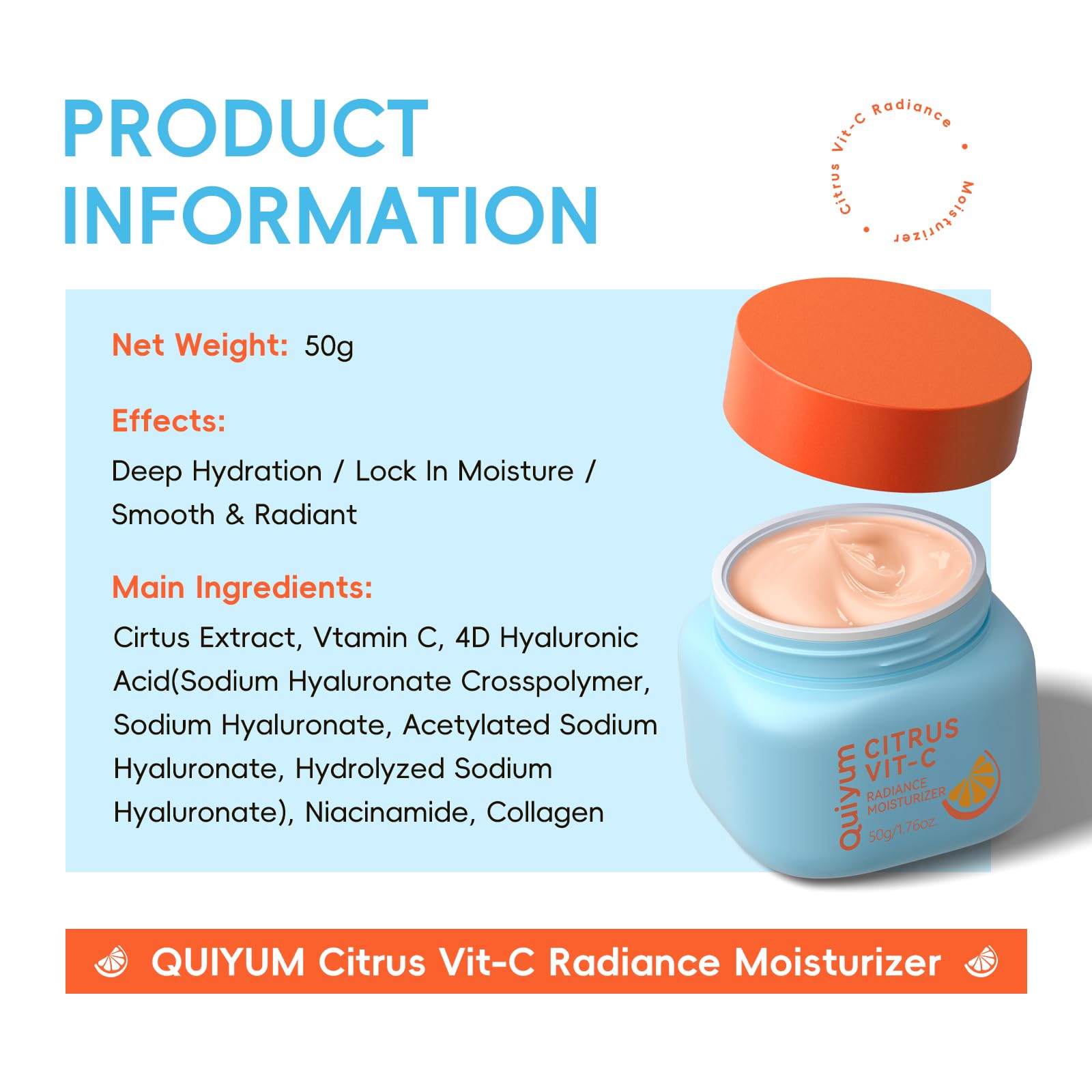 Citrus Vitamin C Skincare Set (5-Piece) – Facial Care Routine Kit - QUIYUM