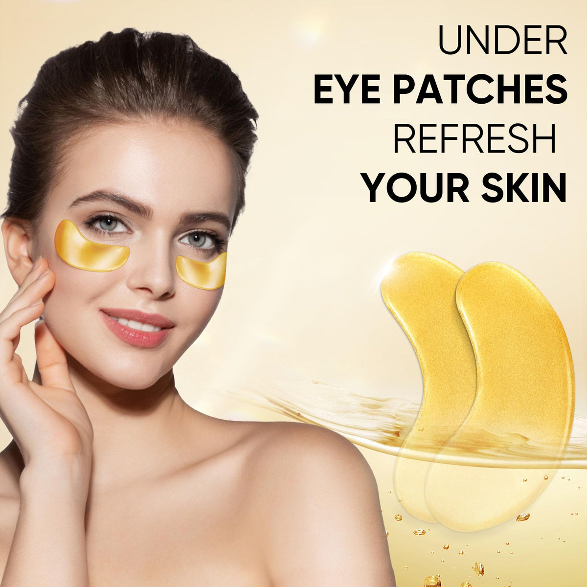 200Pcs 100 Pair Under Eye Patches Gold for Dark Circles - Bukamkom Official Imagery - 6