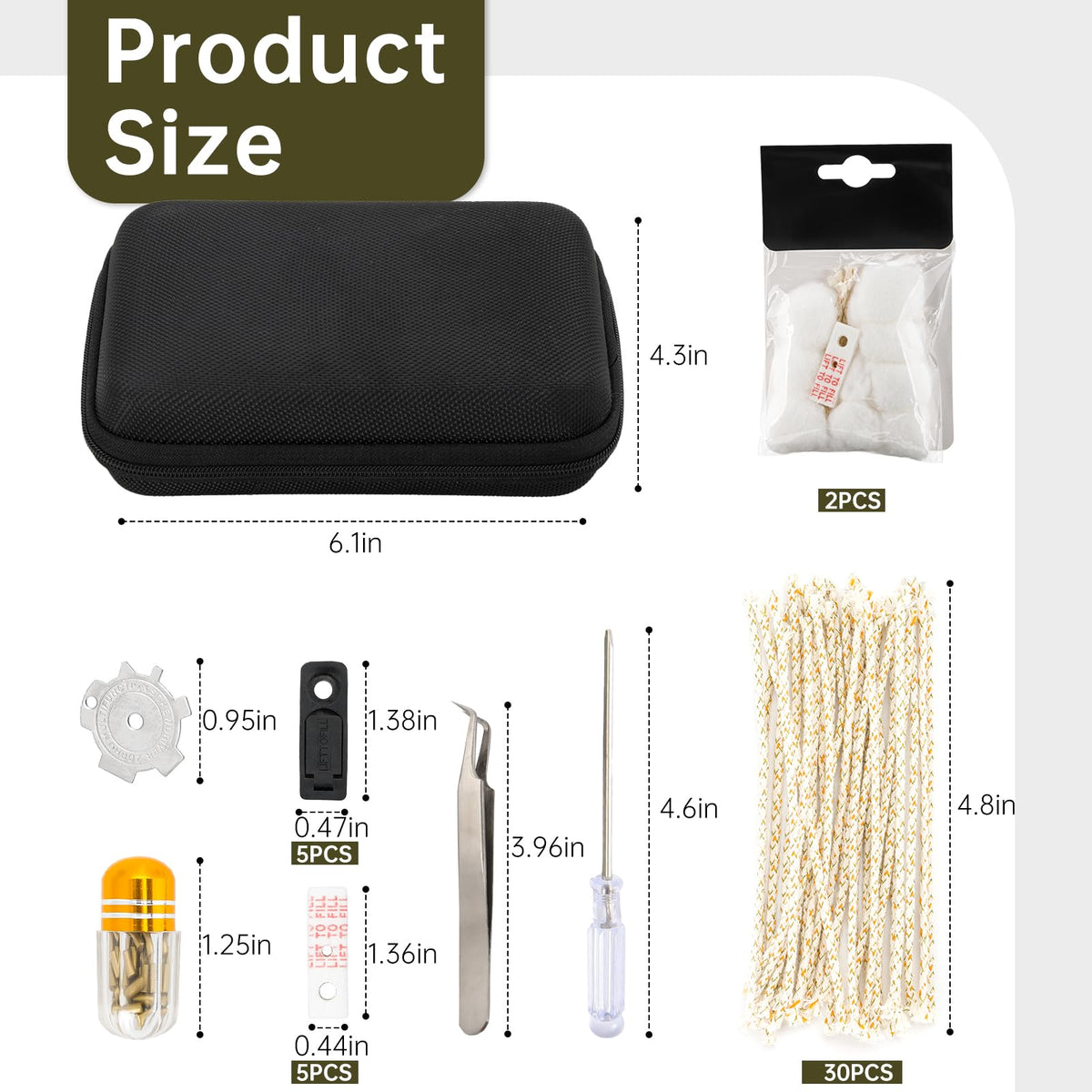 Lighter Repair Kit Compatible with Zippo Includes Flints - MEIJIAYOU Official Imagery - 3