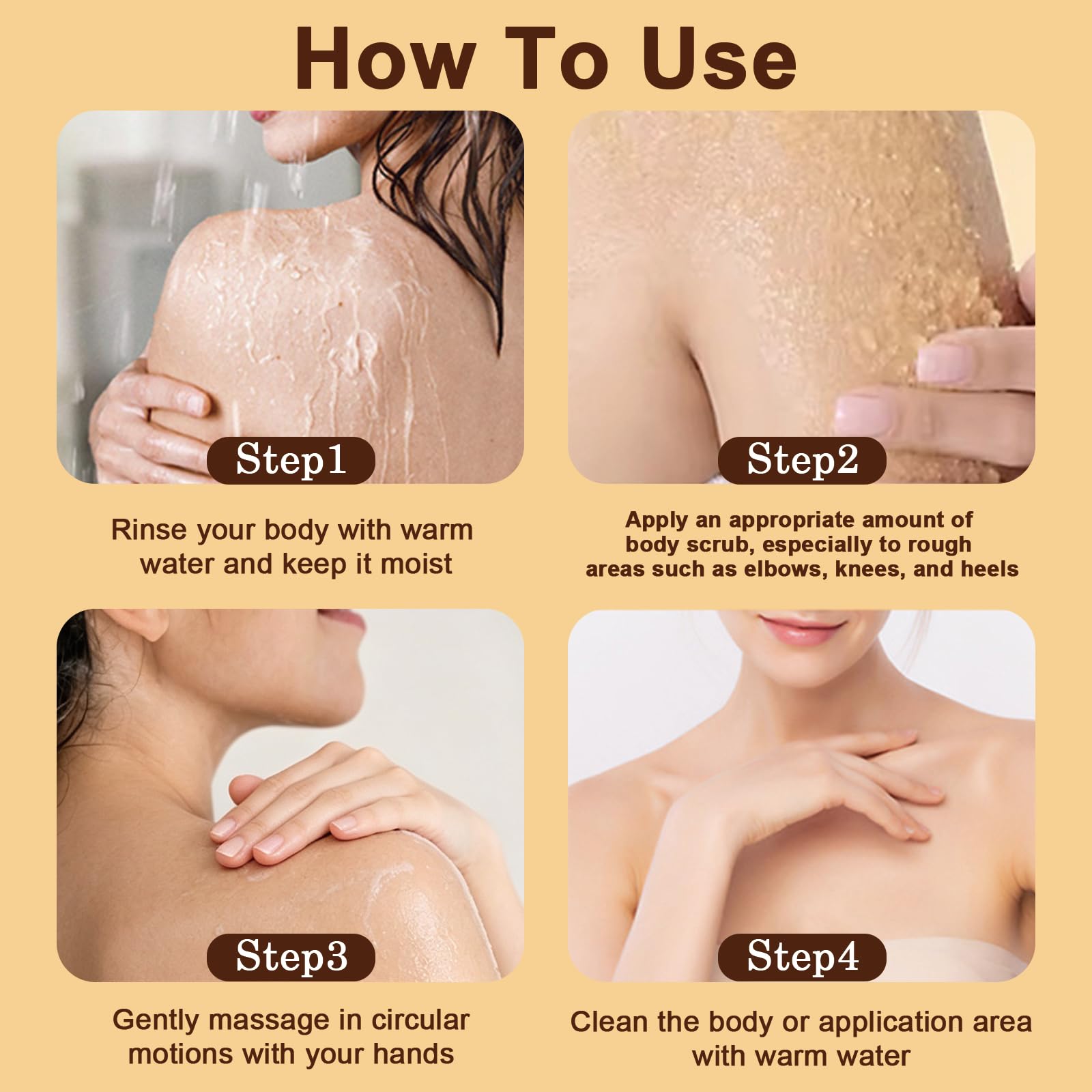 Amococo Turmeric Body Scrub, Botanical Skin Cleanser for Dullness & Uneven - Amococo Official Product View 9
