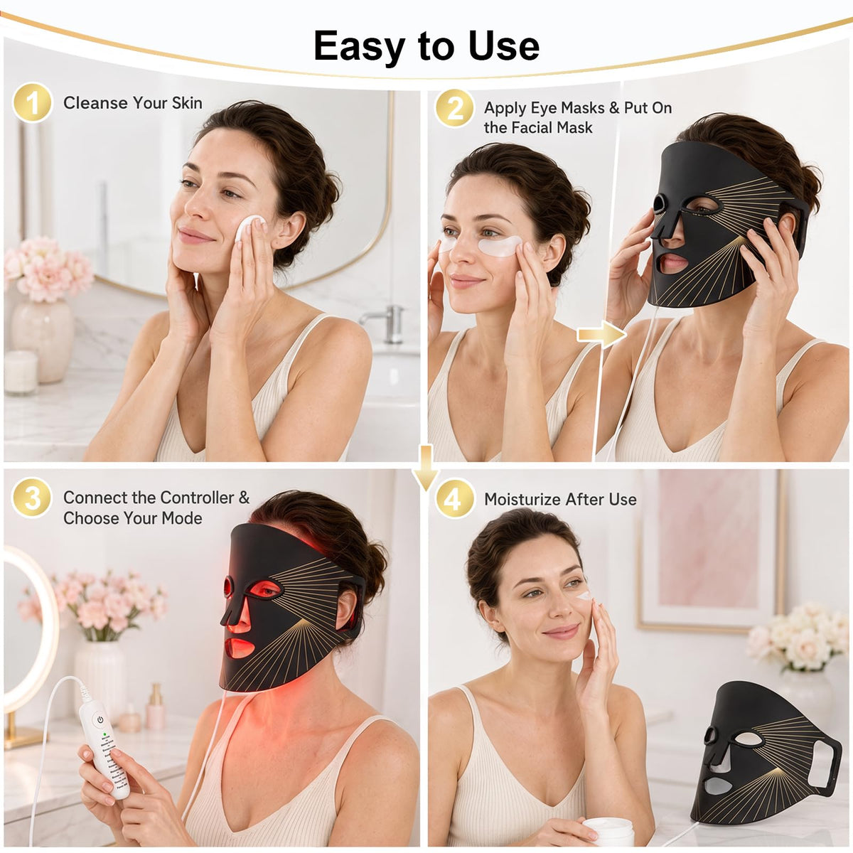 Red Light Therapy Mask 7 Color Skincare Light LED Mask for - KissPart Official Imagery - 7