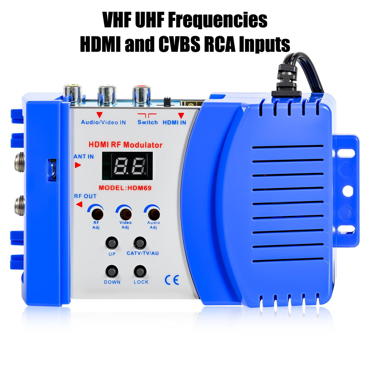 HDMI to RF Modulator VHF UHF AV to RF Coaxial Converter CVBS - RQG Official Imagery - 3