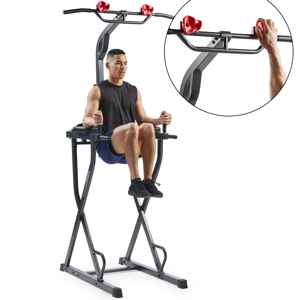 Sunny Health Fitness Power Tower and Dip Station for Home - Sunny Health & Fitness Official Imagery - 3