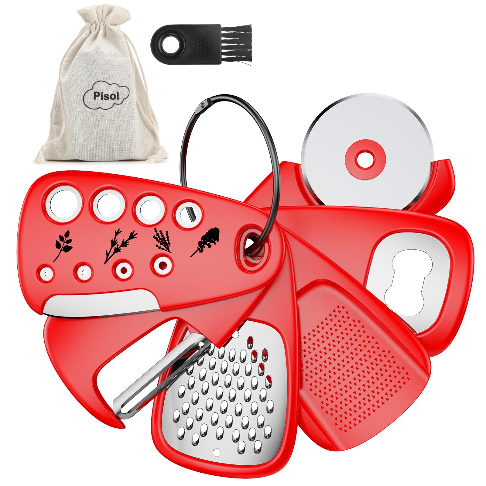 Pisol Kitchen Unique Gadgets Set 6 Pieces, Space Saving, Cheese Grater - View 1