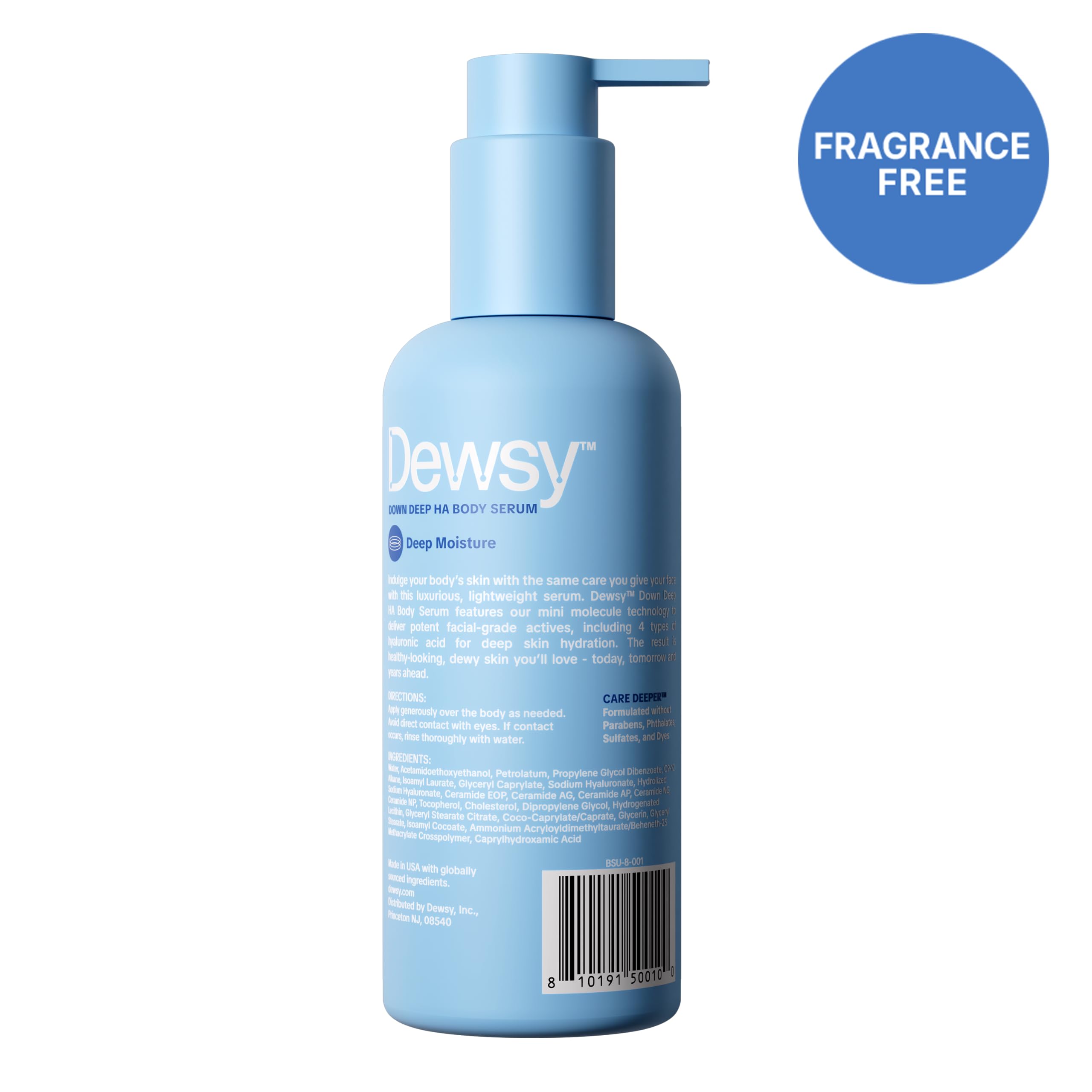 Hyaluronic Acid Body Serum Fragrance Free Unscented Dry Skin - Dewsy Official Imagery - 3