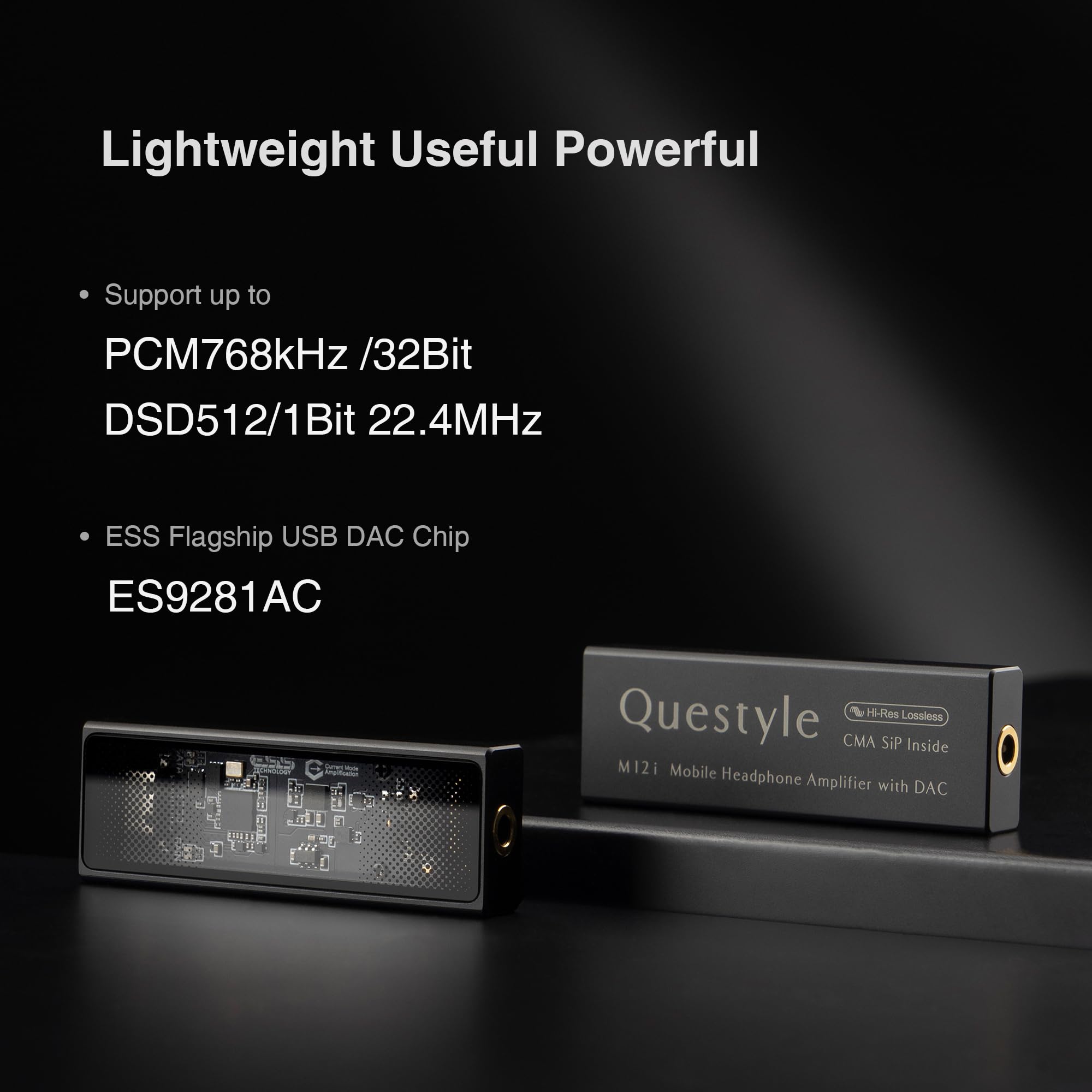 Questyle M12i HiFi Headphone Amplifier   Portable USB DAC by Questyle - Angle View 2