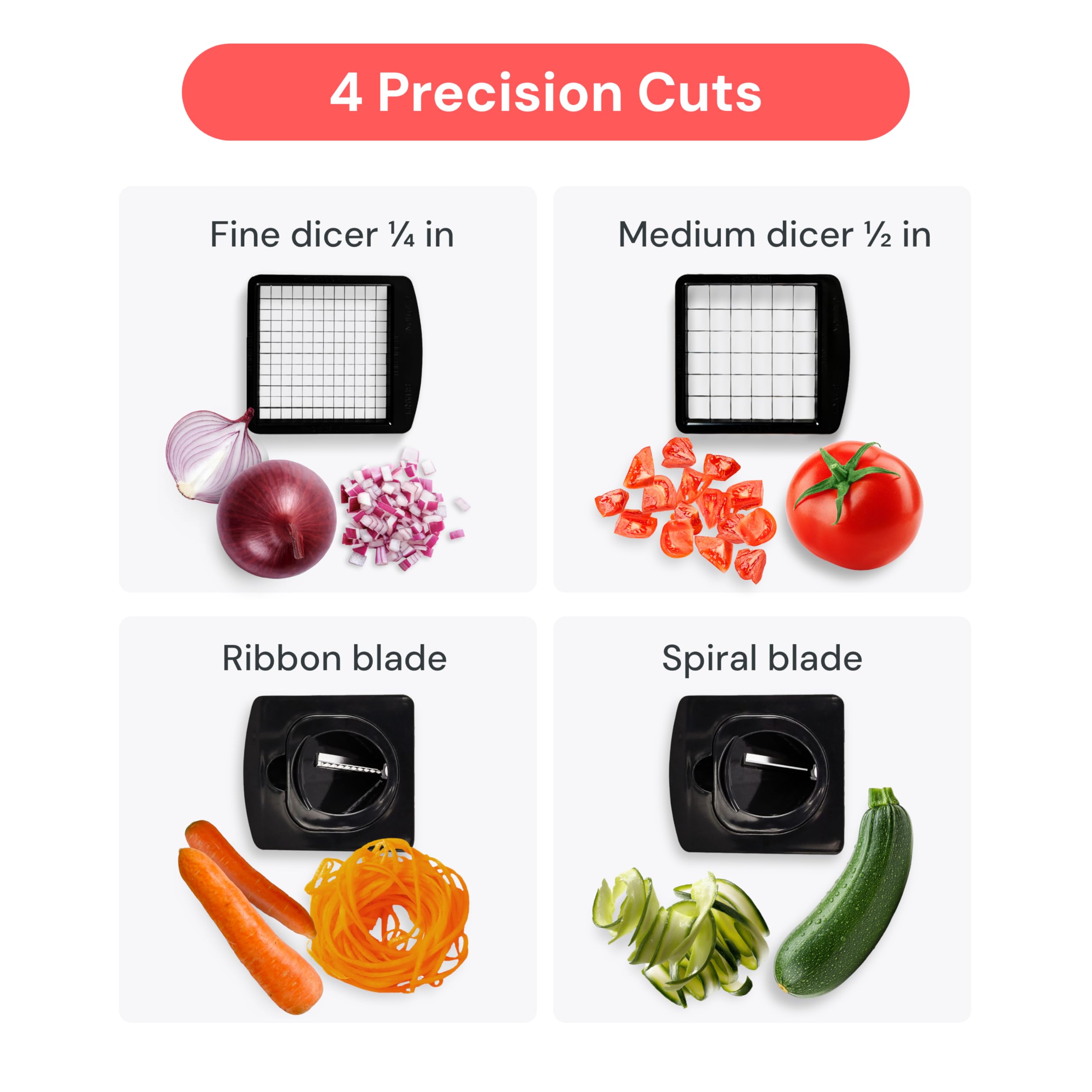 Fullstar Pro Original Vegetable Chopper & Spiralizer, Kitchen Pre - fullstar Official Product View 5
