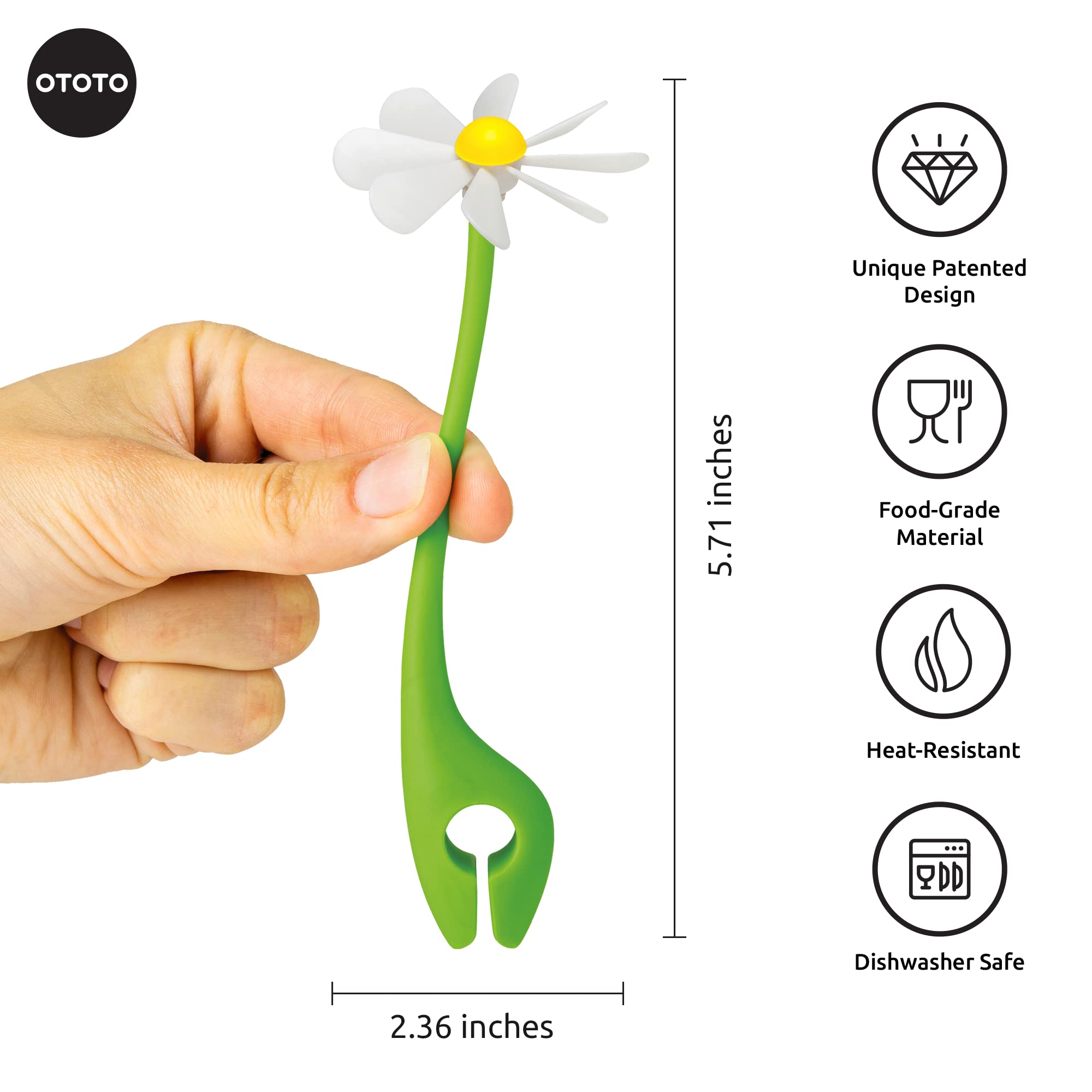 OTOTO New Flower Power Steam Releaser - Fun Kitchen Gadgets - Spinning - View 5
