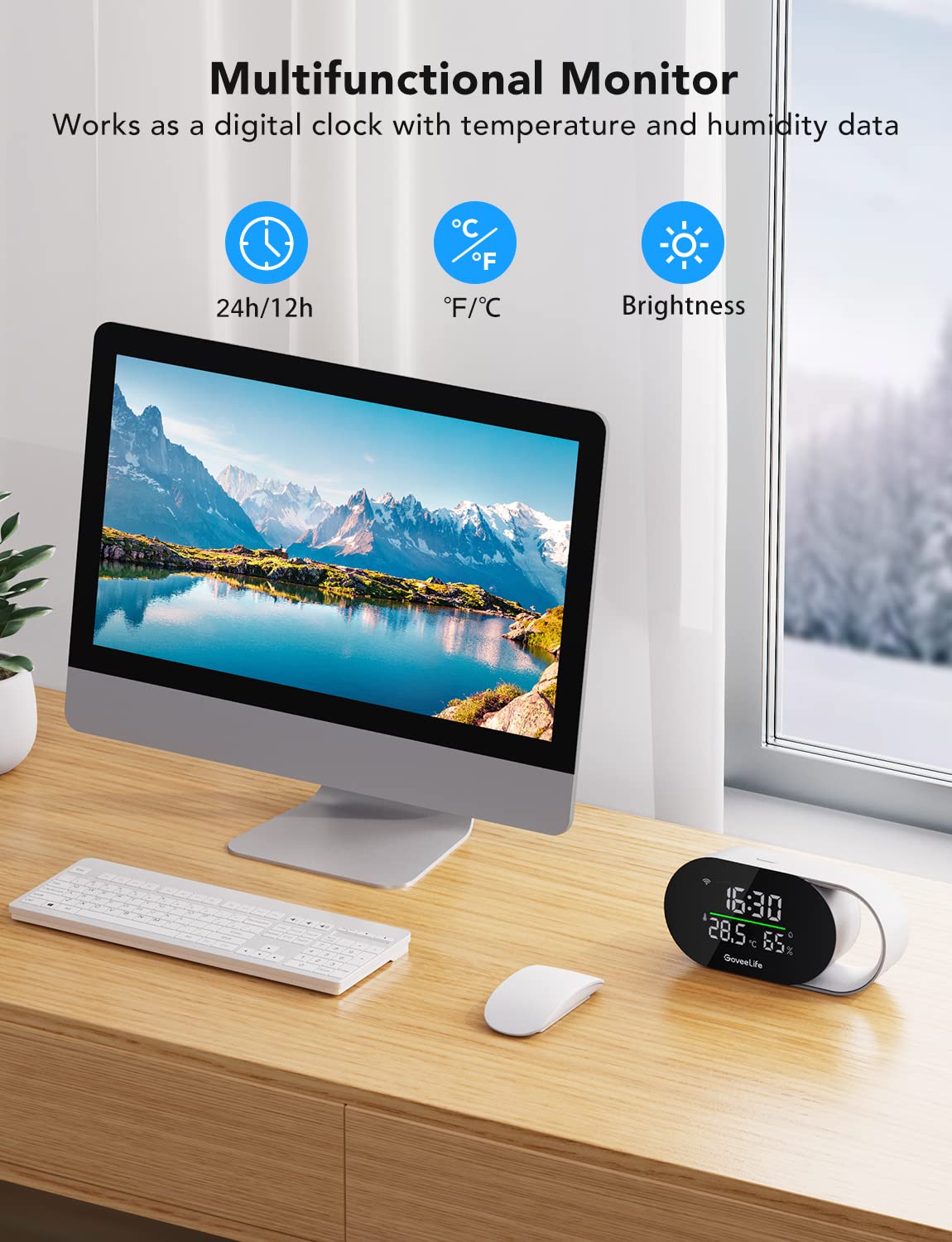 GoveeLife Air Quality Monitor H5106 | PM2.5 Wi-Fi LED