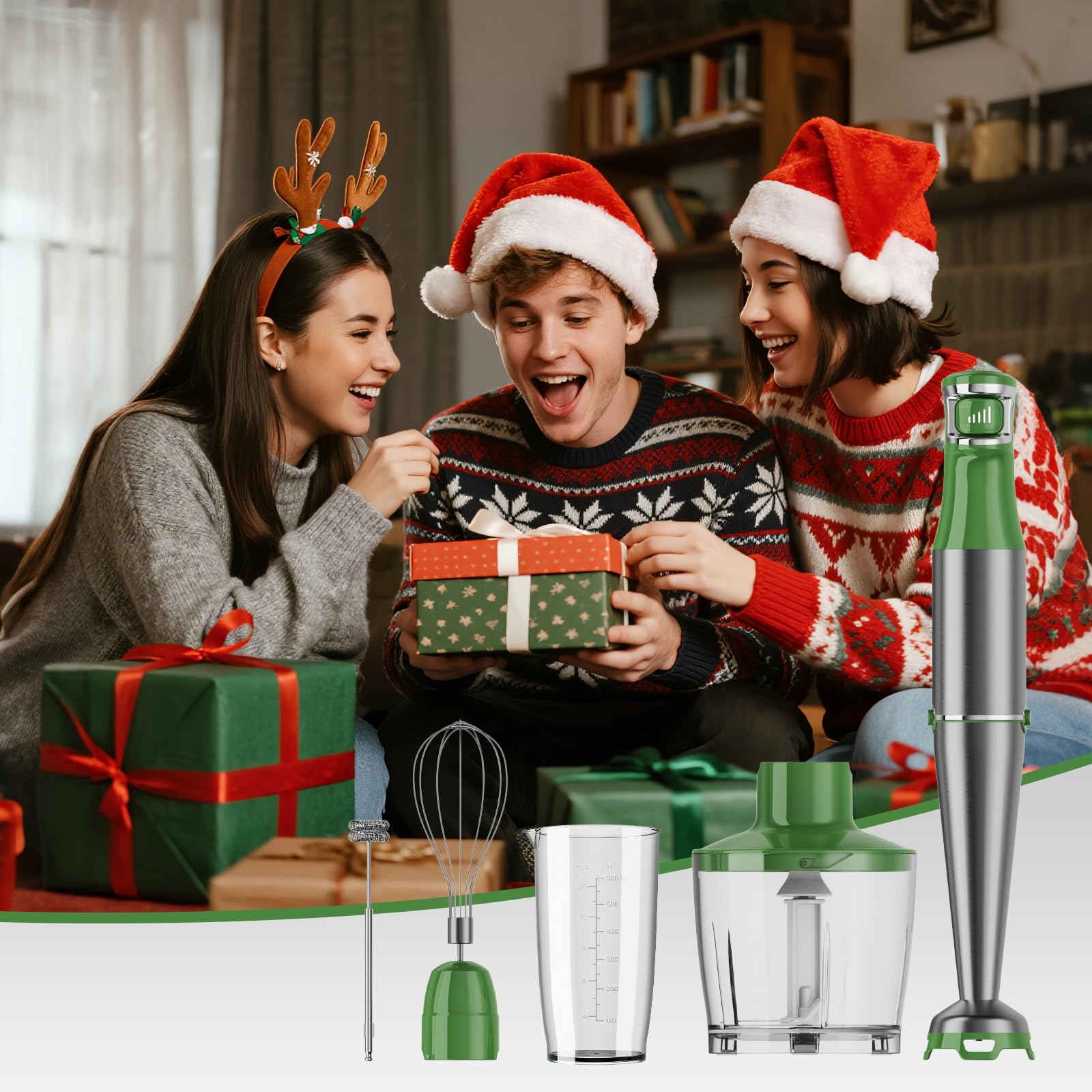 Turelar Immersion Blender Handheld 5 in 1 Hand Blender Set 1100W - turelar Official Product View 2