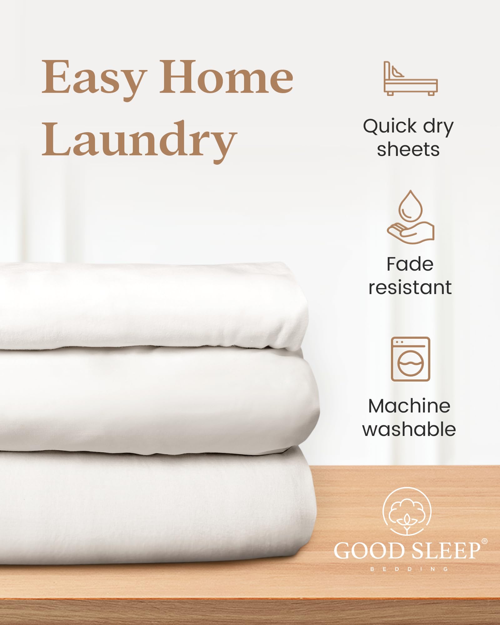 Good Sleep Bedding 100% Egyptian Cotton Twin XL Fitted Sheet, 100 - Good Sleep Bedding Official Product View 5