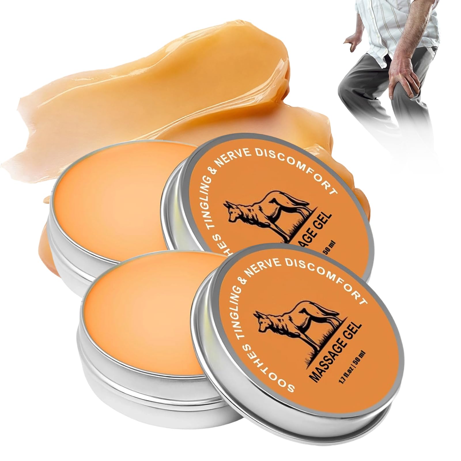 2pcs Relief Balm for Neuropathy, Muscle and Joint Balms, Joint Care Soothing Massage Cream for Hands, Feet, Neck and Shoulders