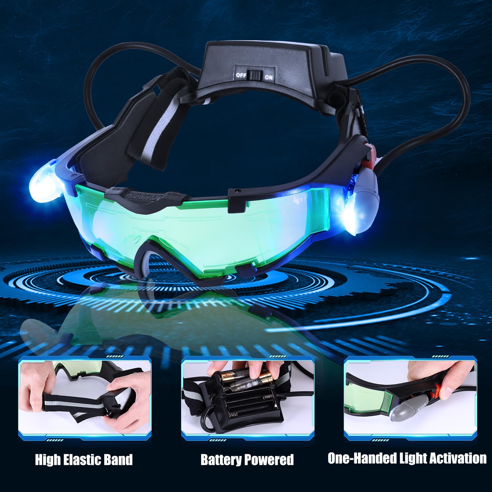 ALLOMN Spy Night Vision Goggles with Flip-Out, Adjustable Kids LE - ALLOMN Official Product View 4