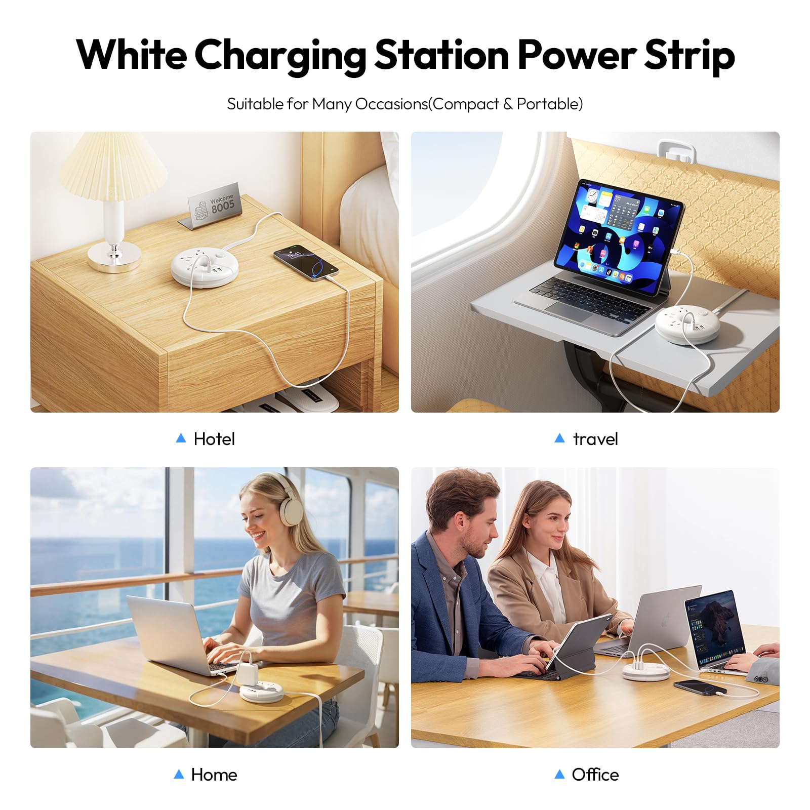 Travel Power Strip, NTONPOWER 3 Outlets 3 USB  Cruise Approved Po - NTONPOWER Official Product View 6