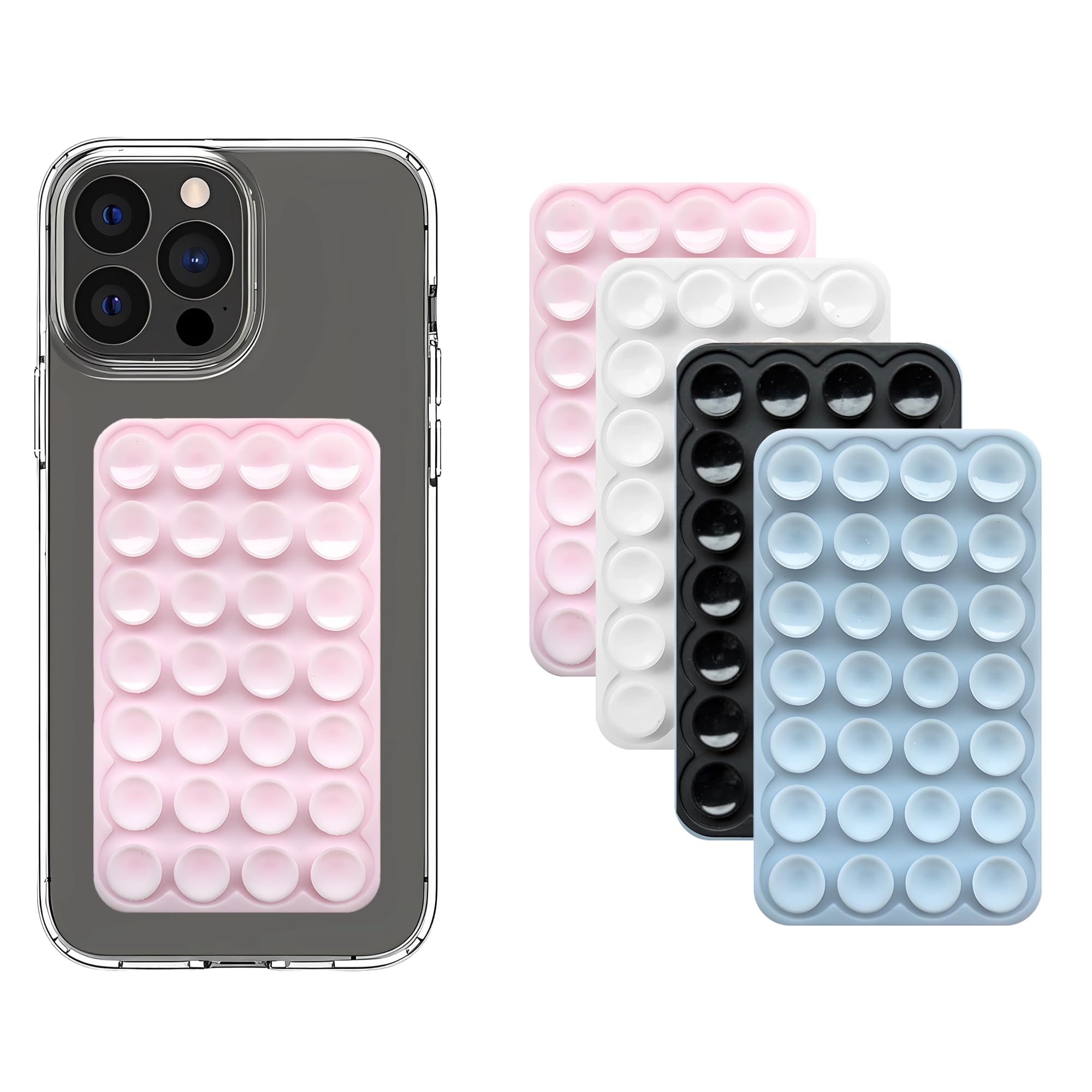 Silicone Double-Sided Suction Cup Phone Mount - - Product Imagery