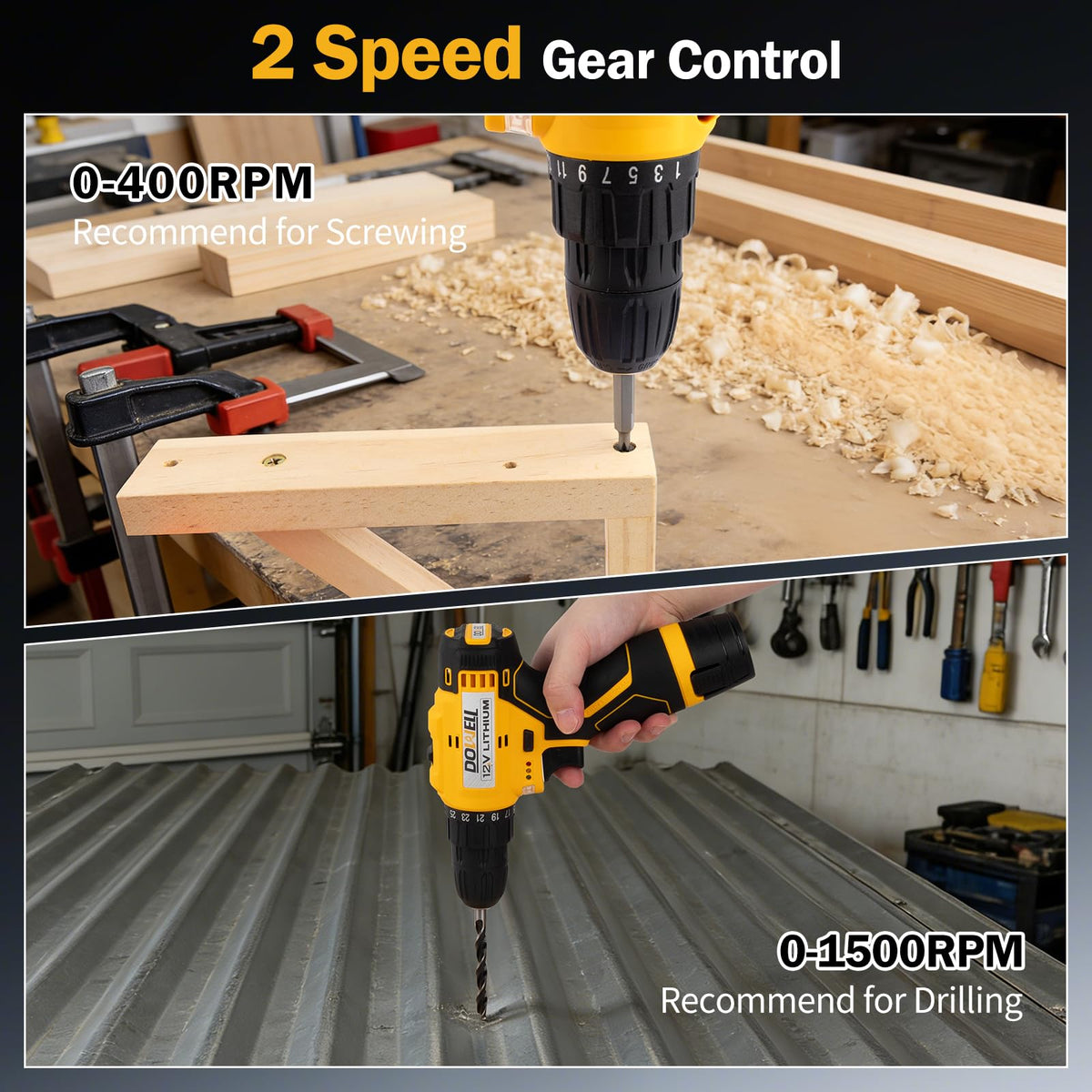 DOWELL Tool Set with 12V Cordless Drill 223 Pcs Home Tool - DOWELL Official Imagery - 6