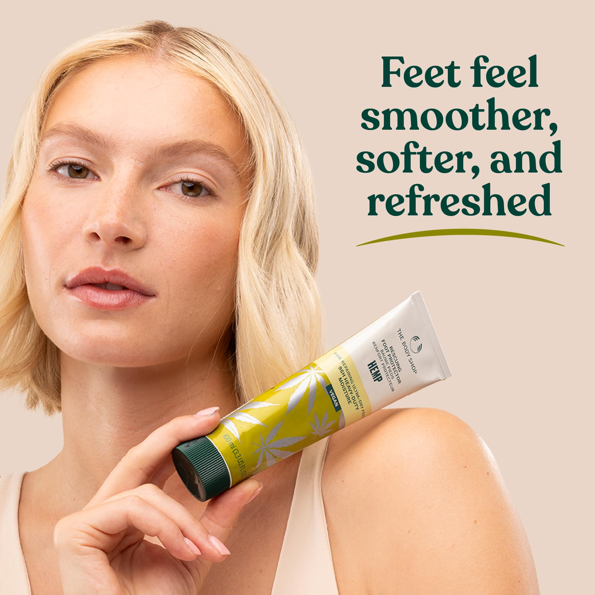 The Body Shop Hemp Foot Protector – Protecting & Hydrating Care for Ultra Dry Feet – 3.5 oz