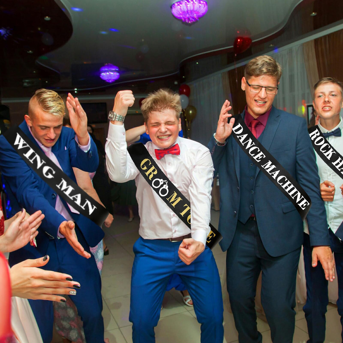 18 Pack Funny Bachelor Party Sashes Groomsmen Team Groom - CASYUNE Official Imagery - 6