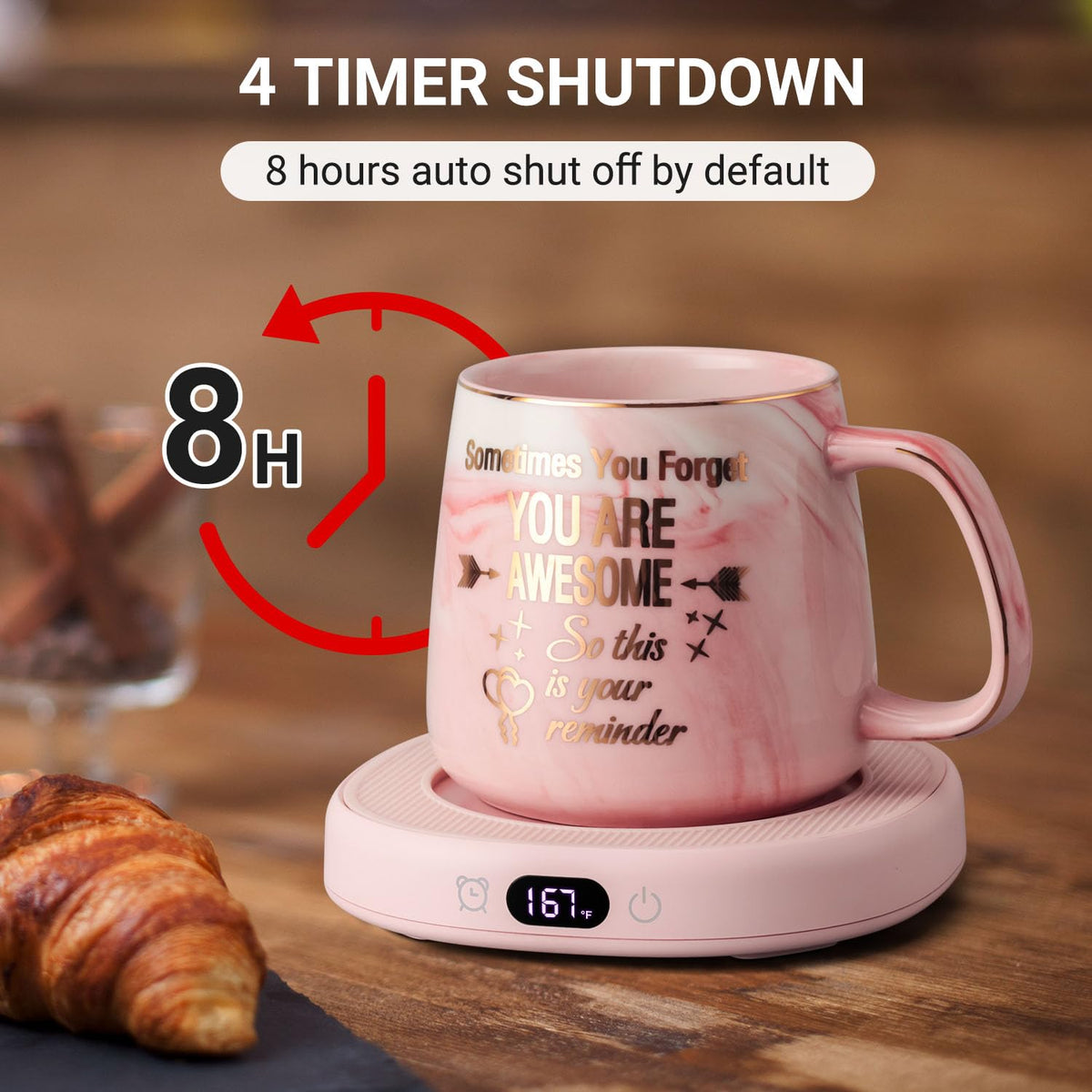 Coffee Mug Warmer You are Awesome Mug Set Electric Cup - LOUTYTUO Official Imagery - 8