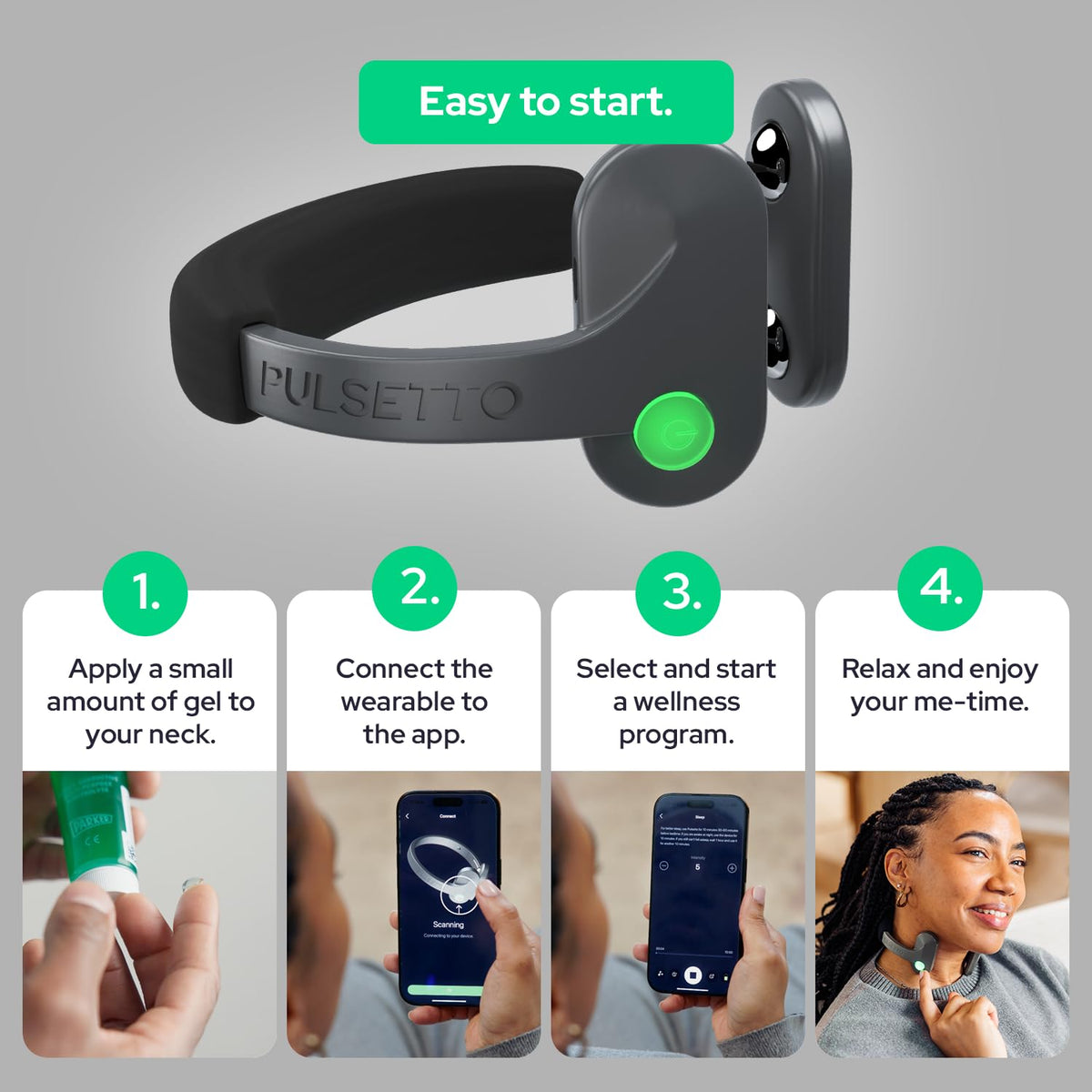 Lite Wellness Wearable Relaxation Daily Wellness Support - Pulsetto Official Imagery - 5