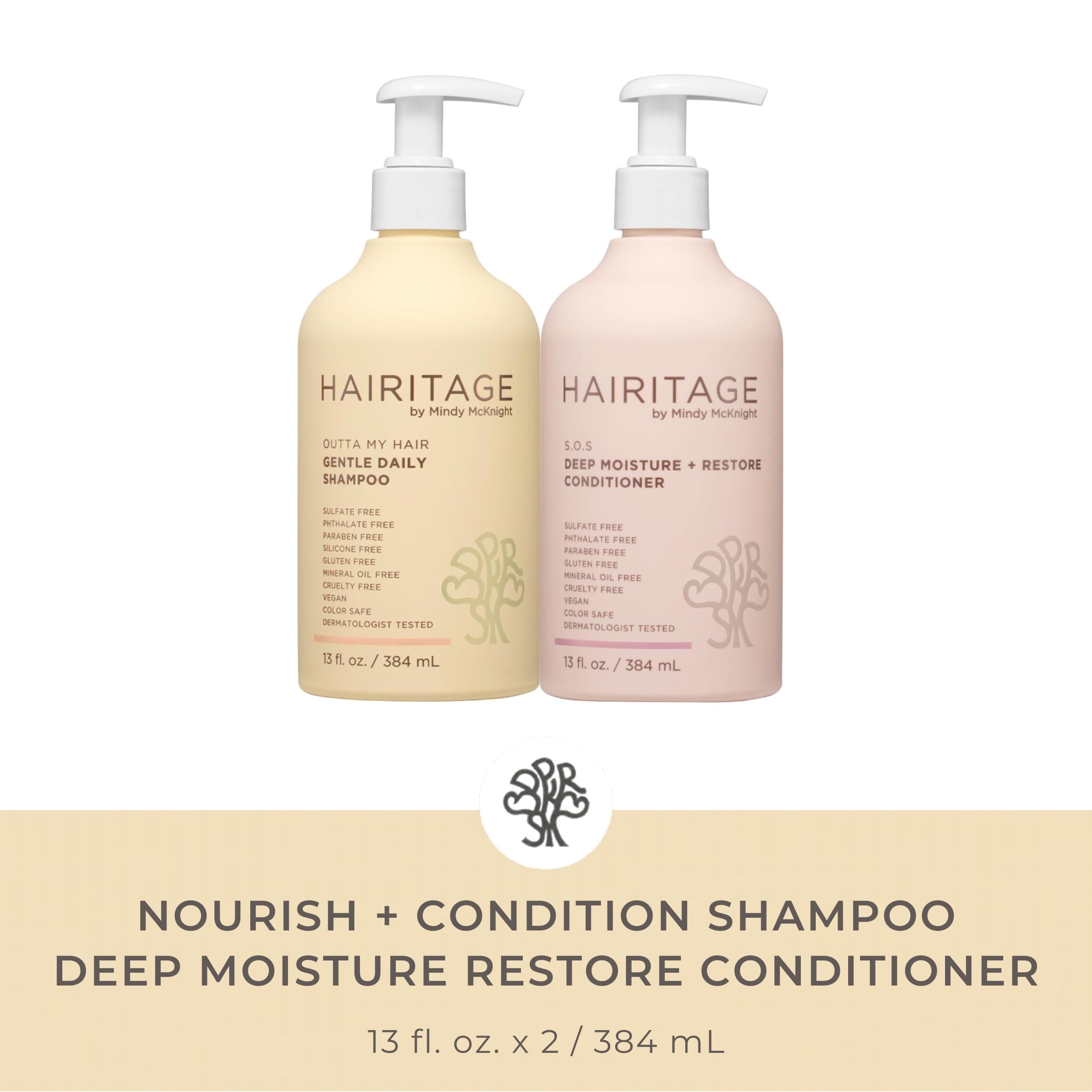 Hairitage Gentle Daily Moisture Shampoo and Conditioner Set - Split End + Bond - Hairitage Official Product View 3