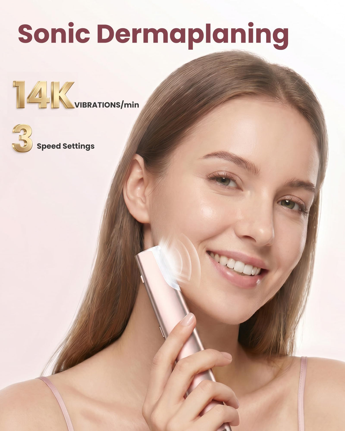 Sonic Dermaplane Razor for Women Face LED Rechargeable - PAPMINI Official Imagery - 6