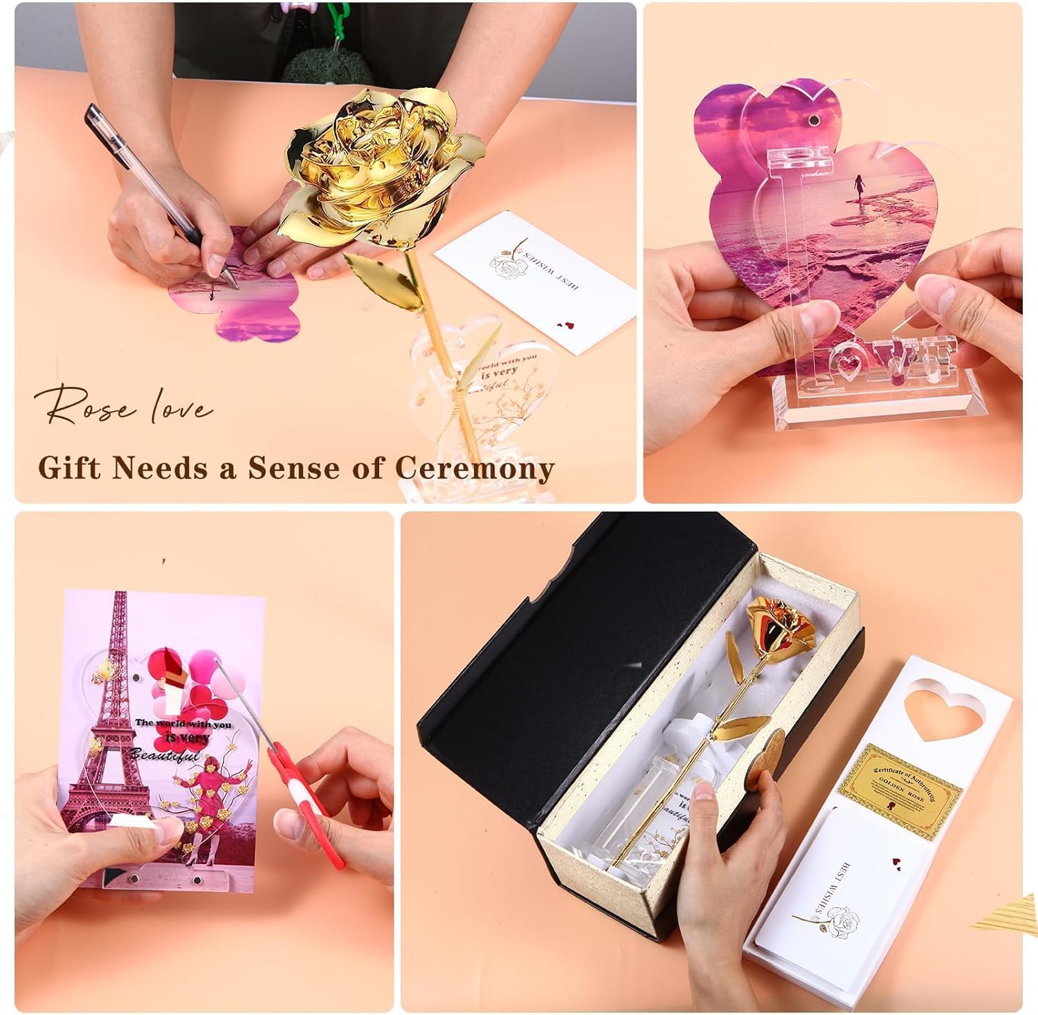 24K gold plated rose from MNIEYU, a genuine one-of-a-kind forever flower with detailed gold-dipped petals and rose stem.