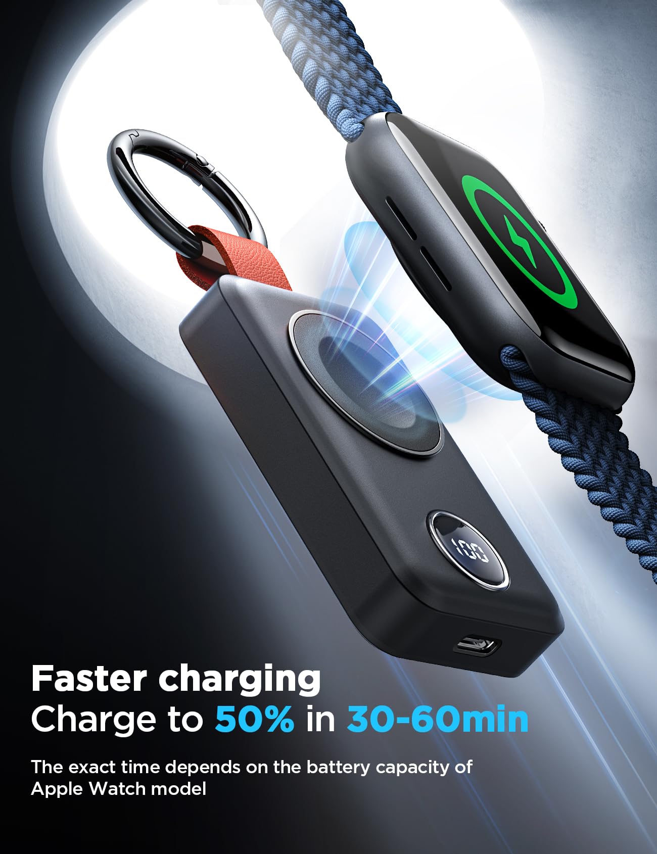 JOYROOM Portable 2000mAh Wireless Charger Compatible for Apple Wa by JOYROOM - Angle View 3