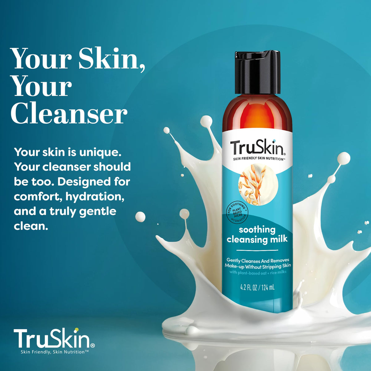 TruSkin Soothing Cleansing Milk with Rice Oat Milk 5 fl oz - TruSkin Official Imagery - 6