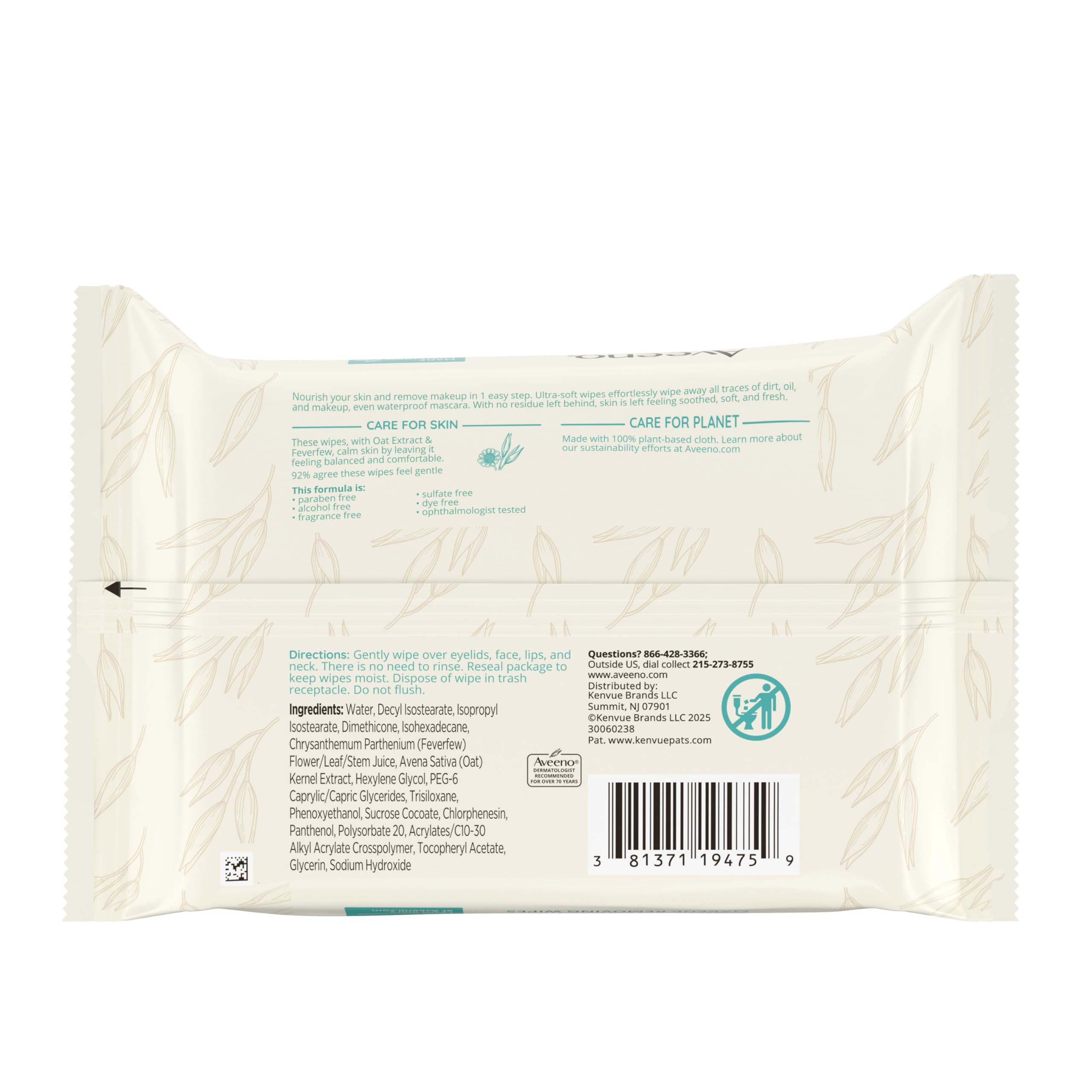 Elefair Tech Aveeno Calm + Restore Unscented Makeup Remover Wipes, Alcohol - - Elefair Tech Official Product View 10